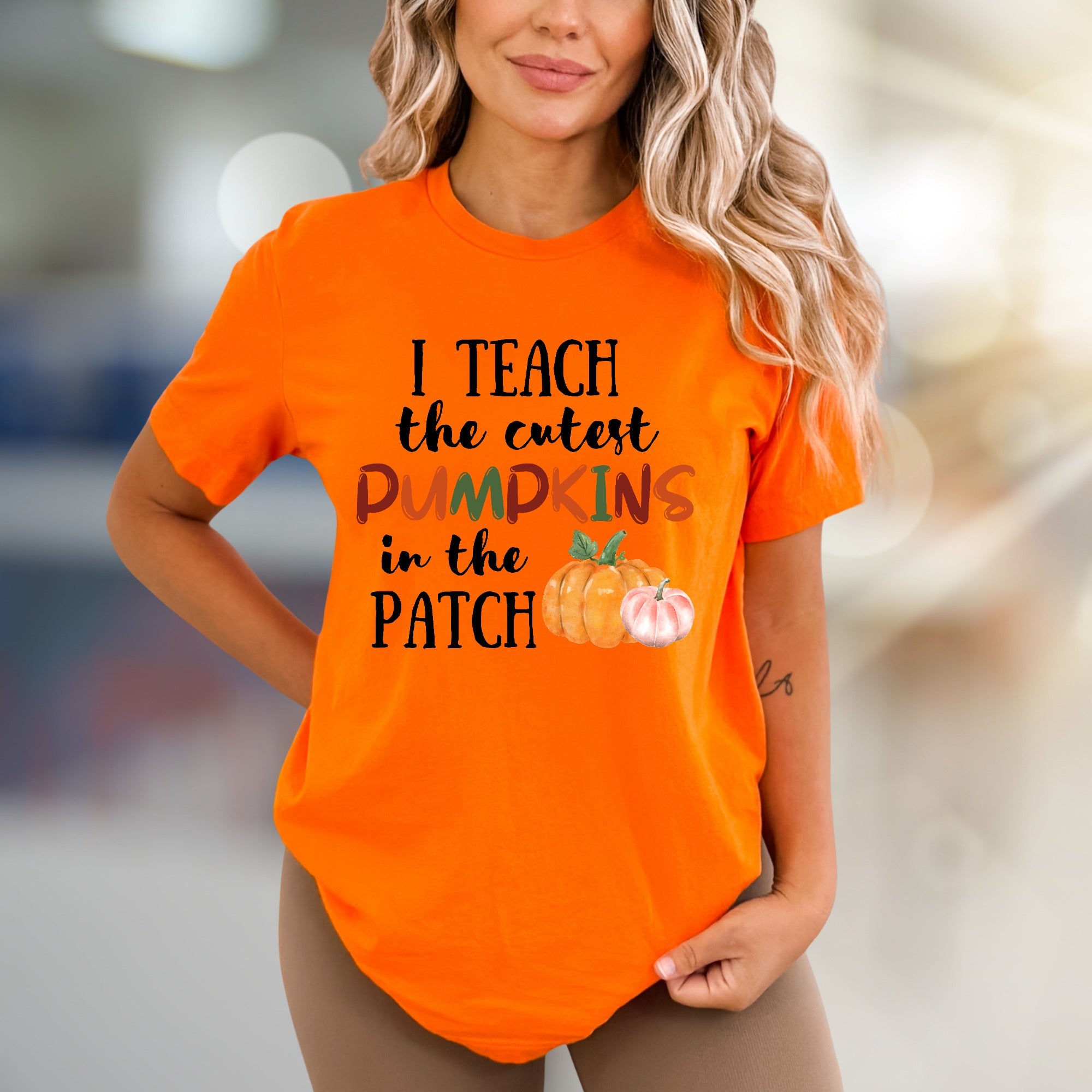 "I Teach the Cutest Pumpkins in the Patch" Fall Teacher Graphic Tee, a Educator Appreciation Pick for Teachers