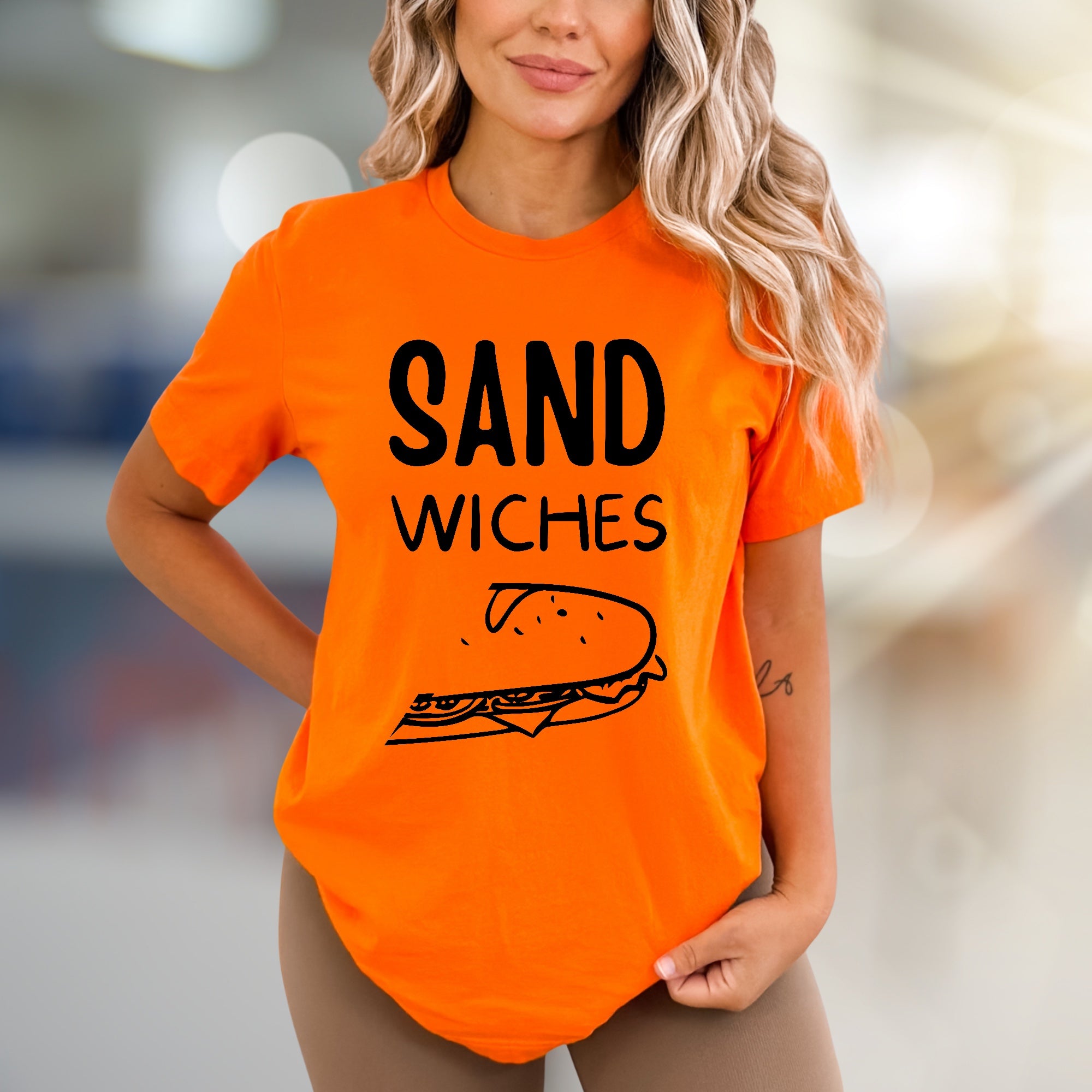 "SAND WICHES" Lunch Break Graphic Tee, a Foodie Pick for Casual Days