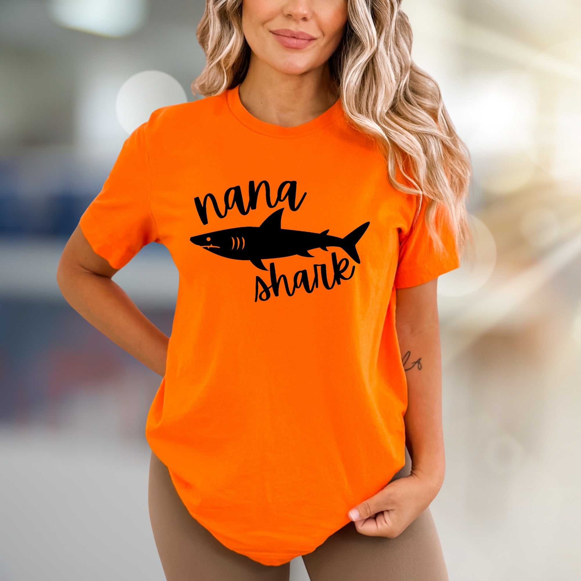"Nana Shark" Family Fun Graphic Tee, a Heartfelt Pick for Grandmothers