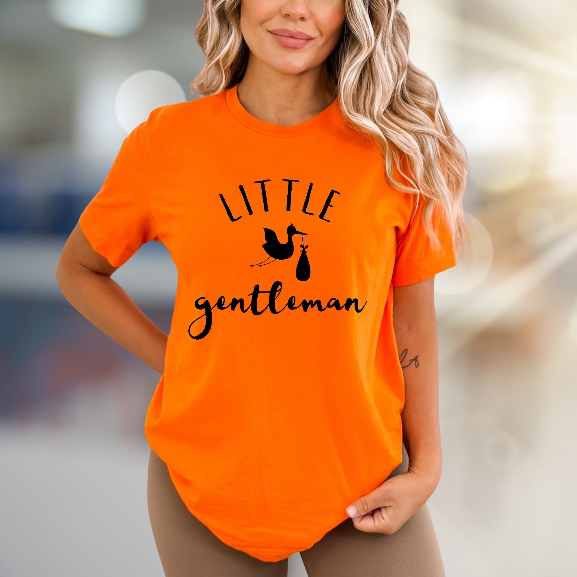 Little Gentleman Stork Graphic Tee, a Pregnancy Annoucement Pick for Expecting Parents