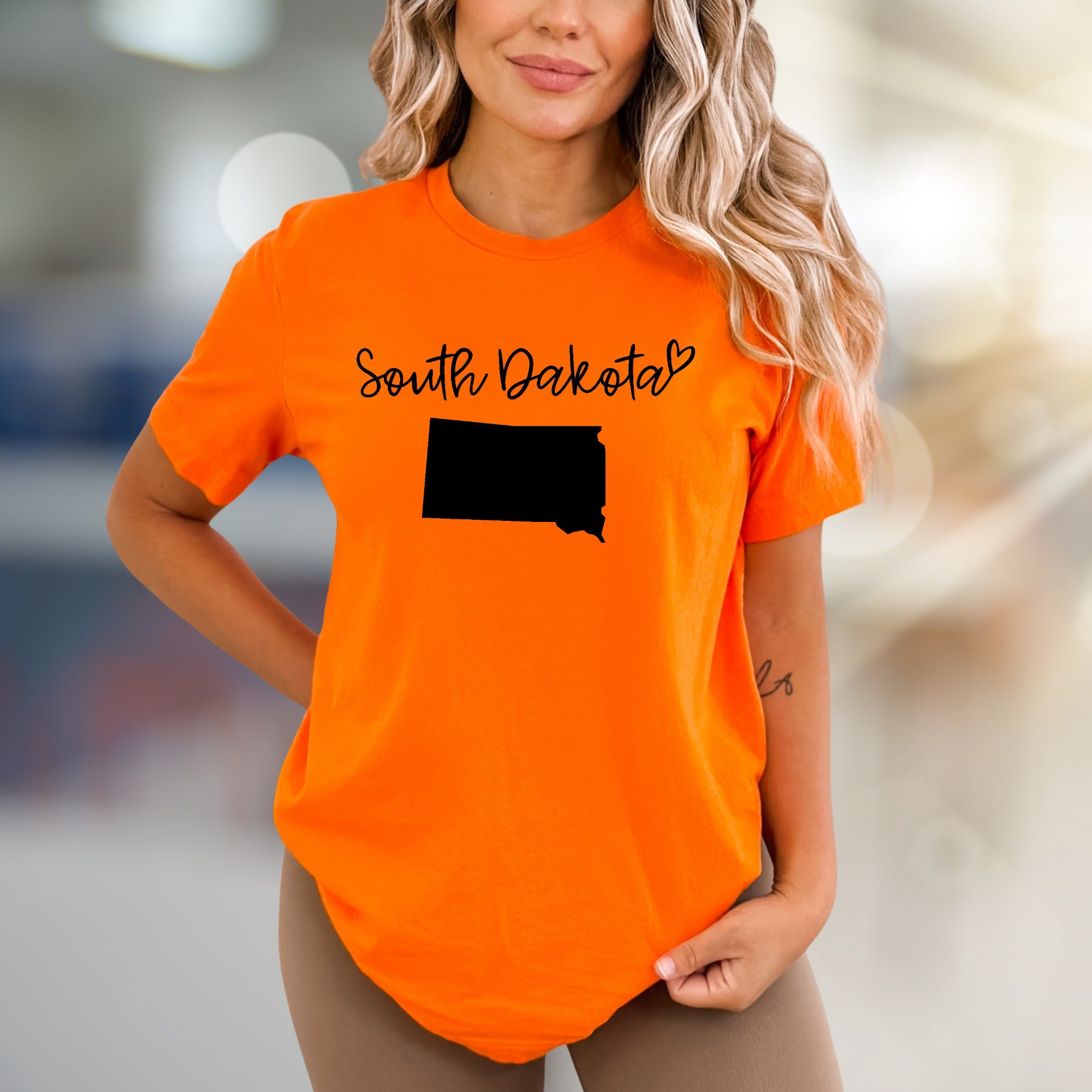 "South Dakota" State Outline Graphic Tee, A Home State Pick for Proud Residents