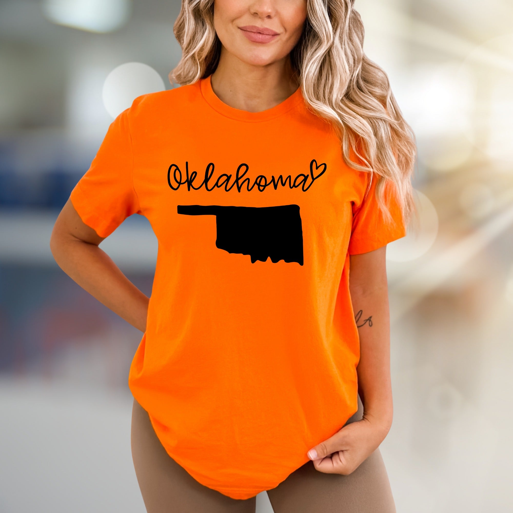 "Oklahoma" State Map Graphic Tee, a Hometown Pride Pick for State Lovers