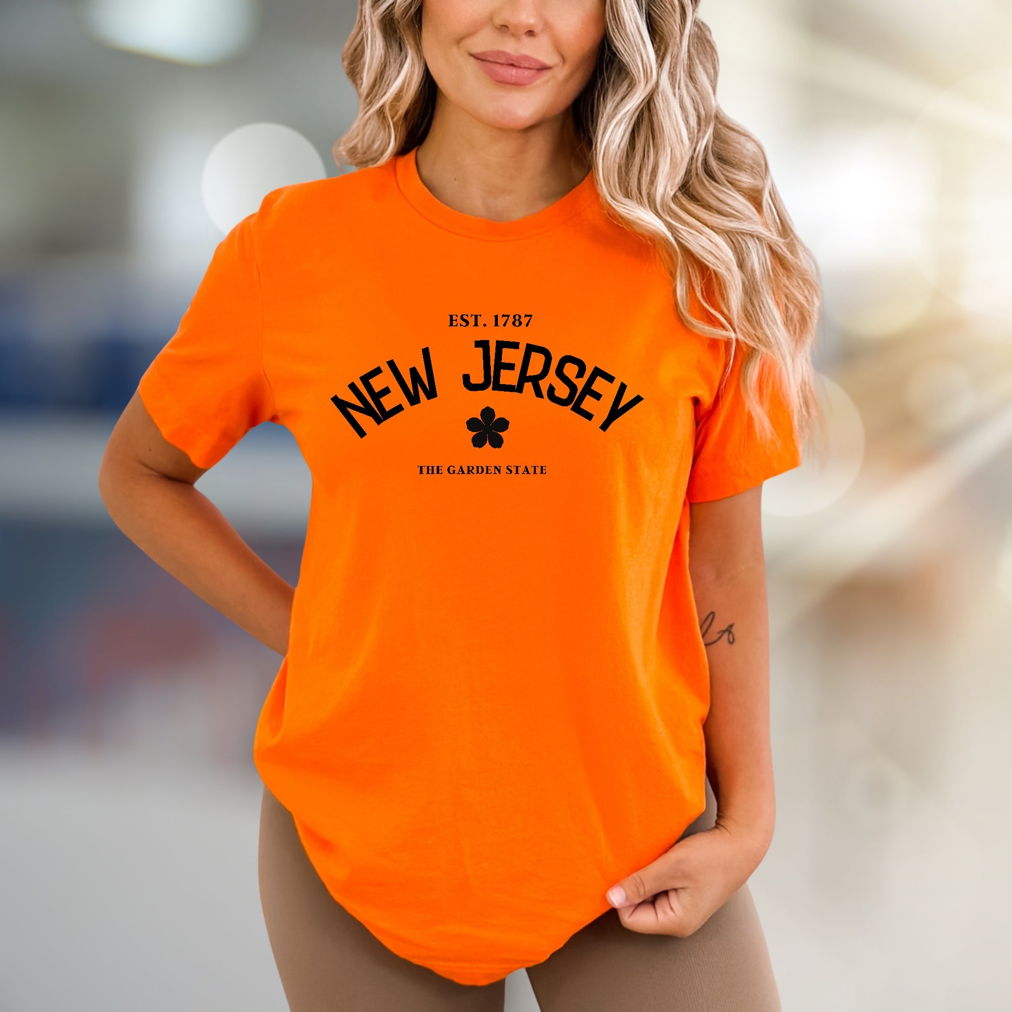 "NEW JERSEY The Garden State" Vintage-Inspired Graphic Tee, a Hometown Pick for State Enthusiasts