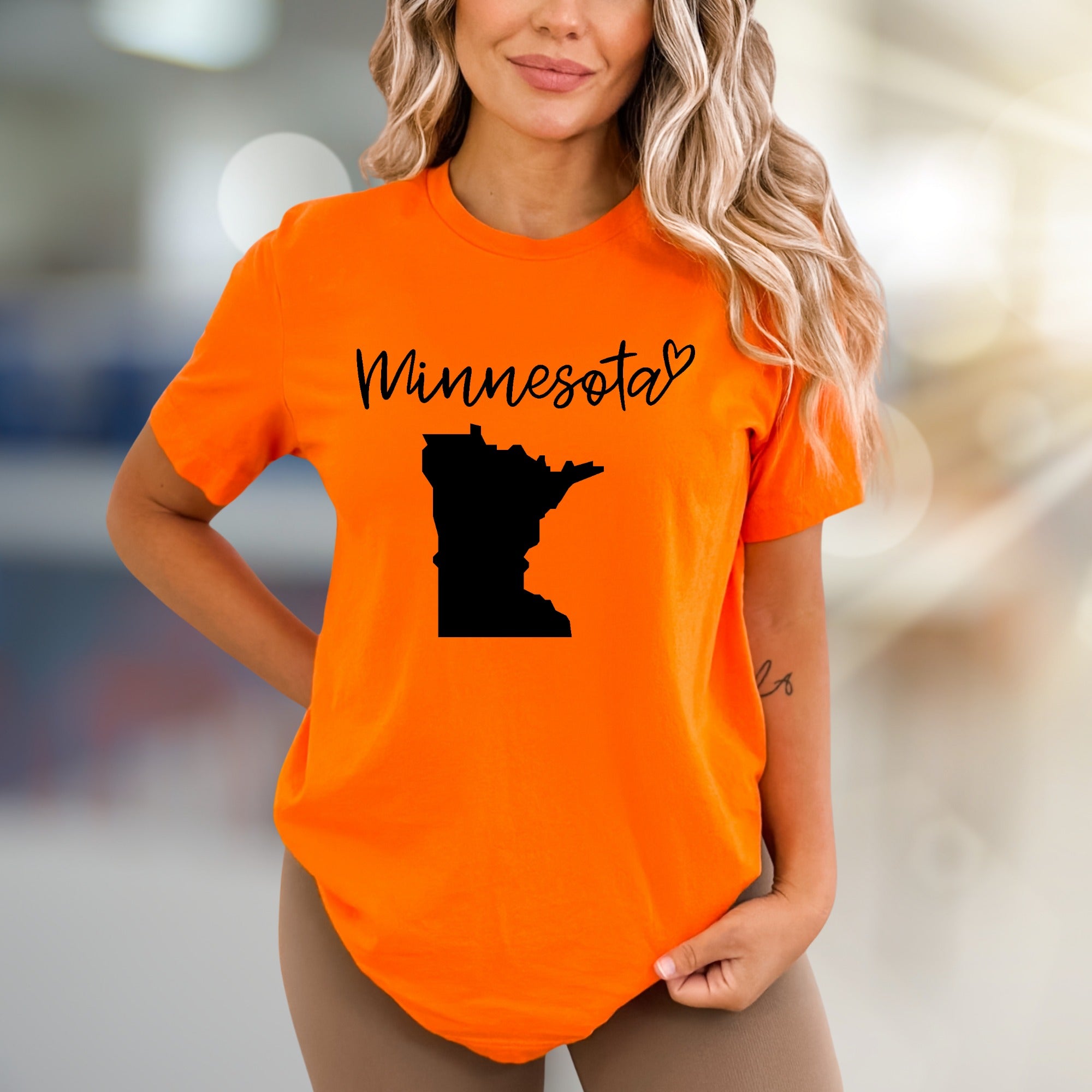 "Minnesota" State Love Graphic Tee, a Hometown Pride Pick for Enthusiasts