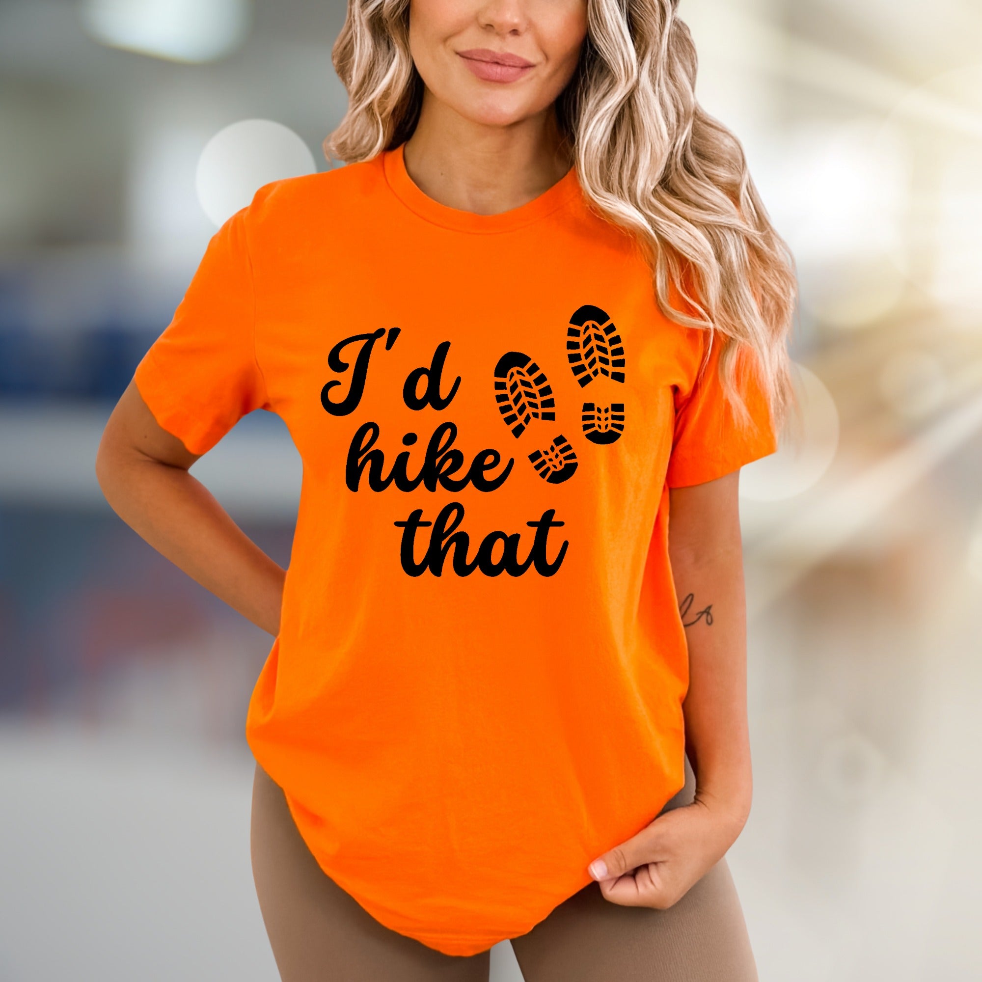 "I'd hike that" Hiking Enthusiast Graphic Tee, an Outdoor Adventure Pick for Nature Lovers