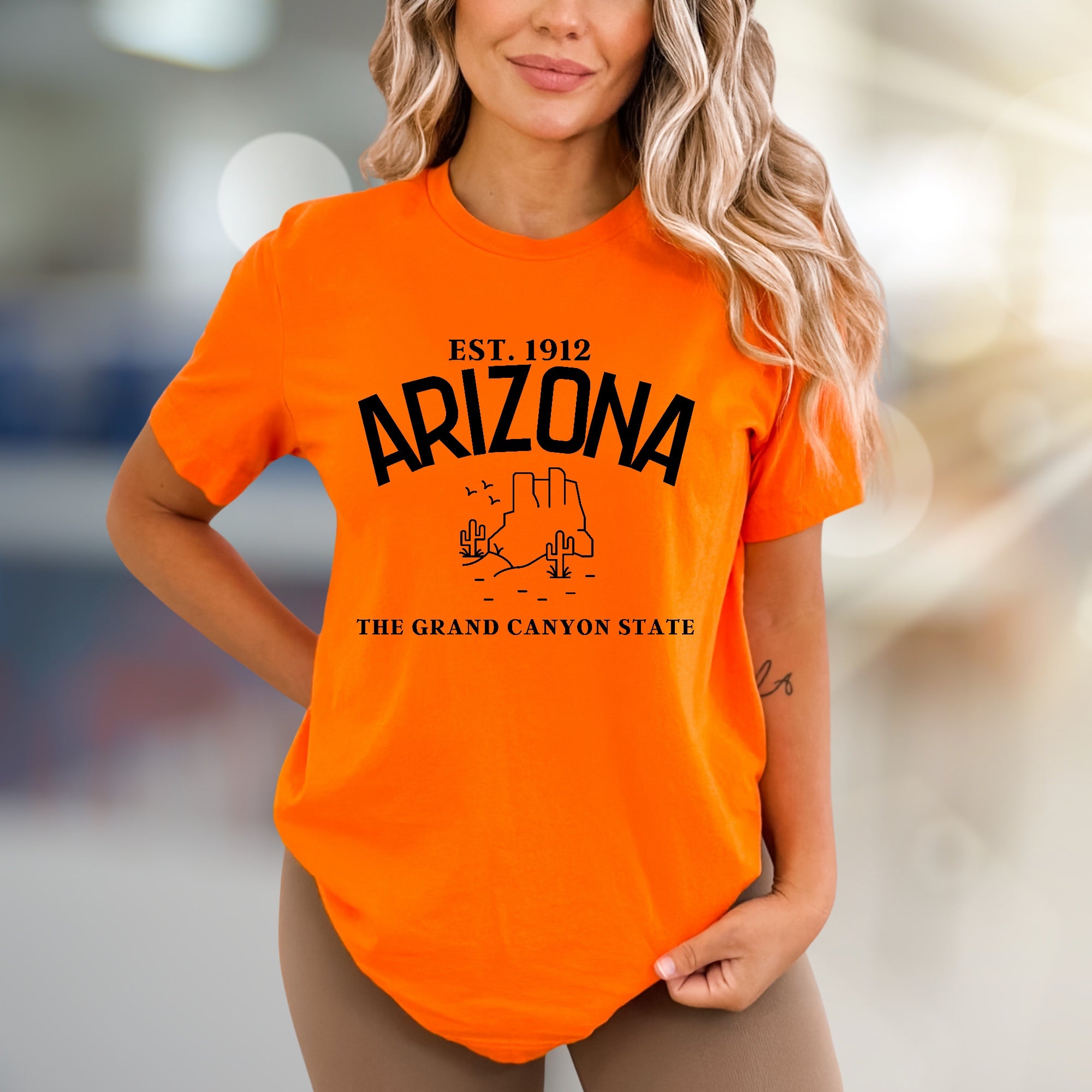 "EST. 1912 ARIZONA" State Pride Graphic Tee, a Desert Vibe Pick for Travelers