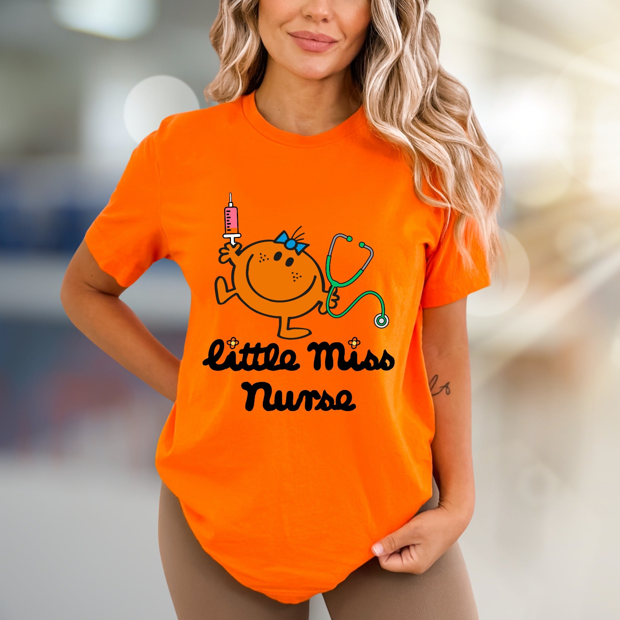 "little Miss Nurse" Adorable Healthcare Graphic Tee, A Playful Gift for RNs