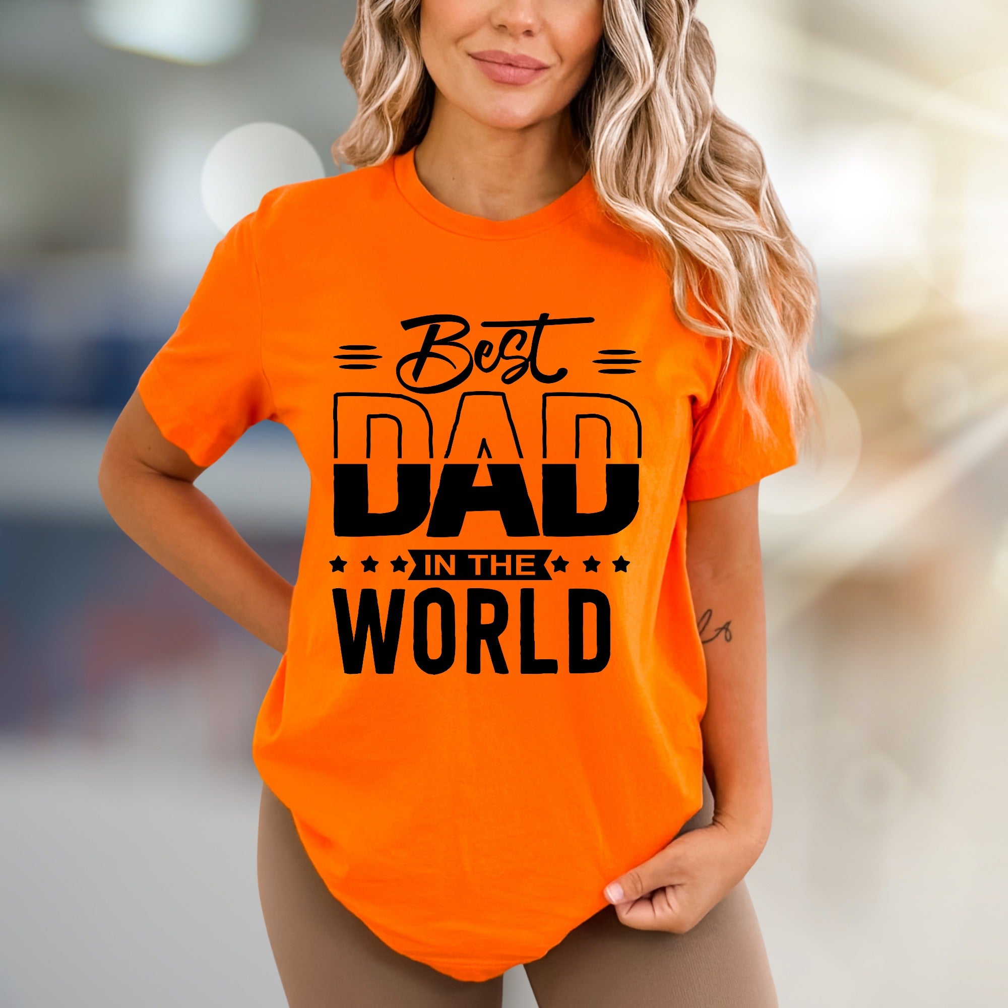 "Best Dad In The World" Father's Day Graphic Tee, a Thoughtful Gift for Dads