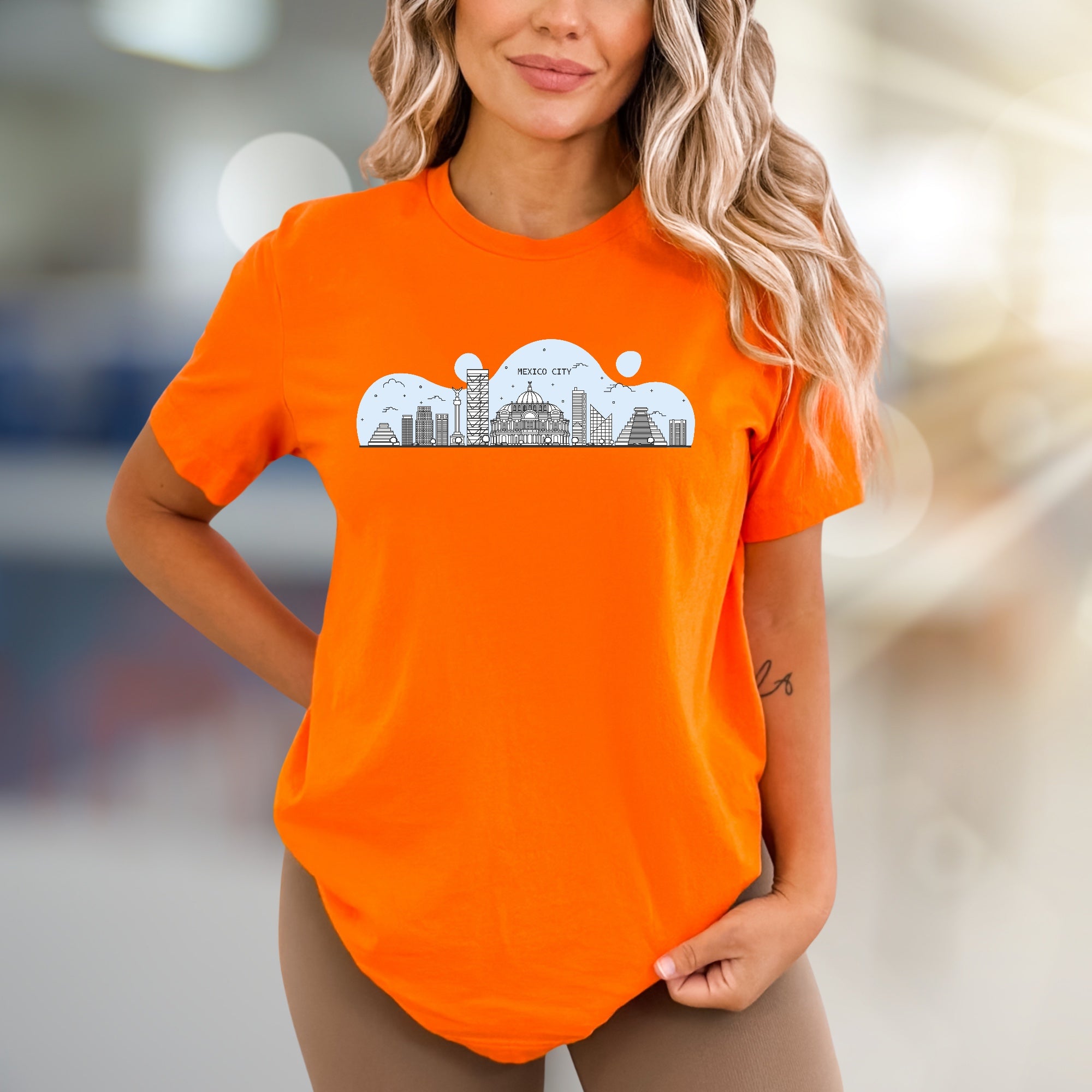 "Mexico City" Skyline Graphic Tee, a Travel Souvenir for City Explorers