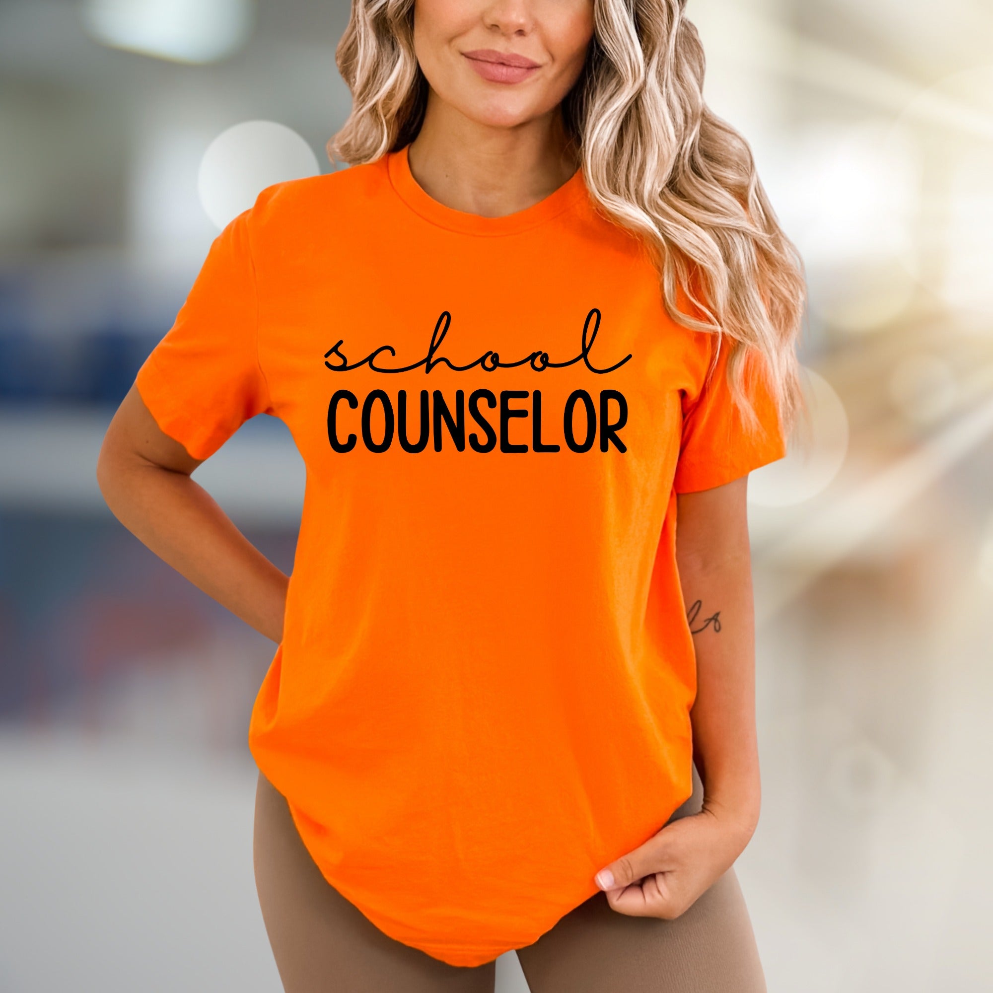 "School Counselor" Empowering Educator Graphic Tee, a Grateful Gift for Professionals