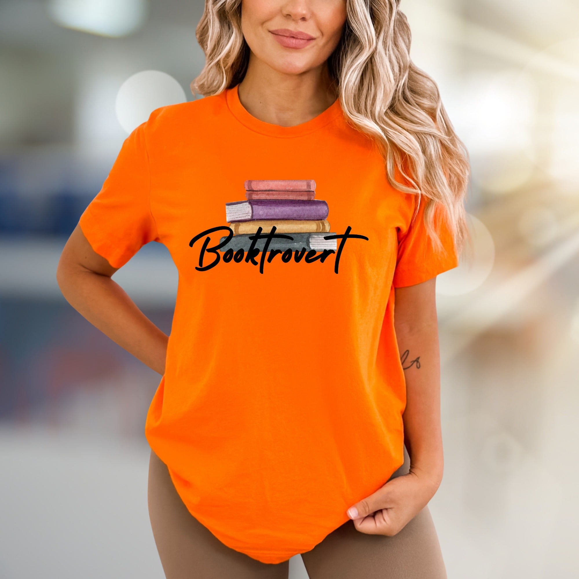 "Booktrovert" Book Lover Graphic Tee, a Cozy Niche Pick for Readers