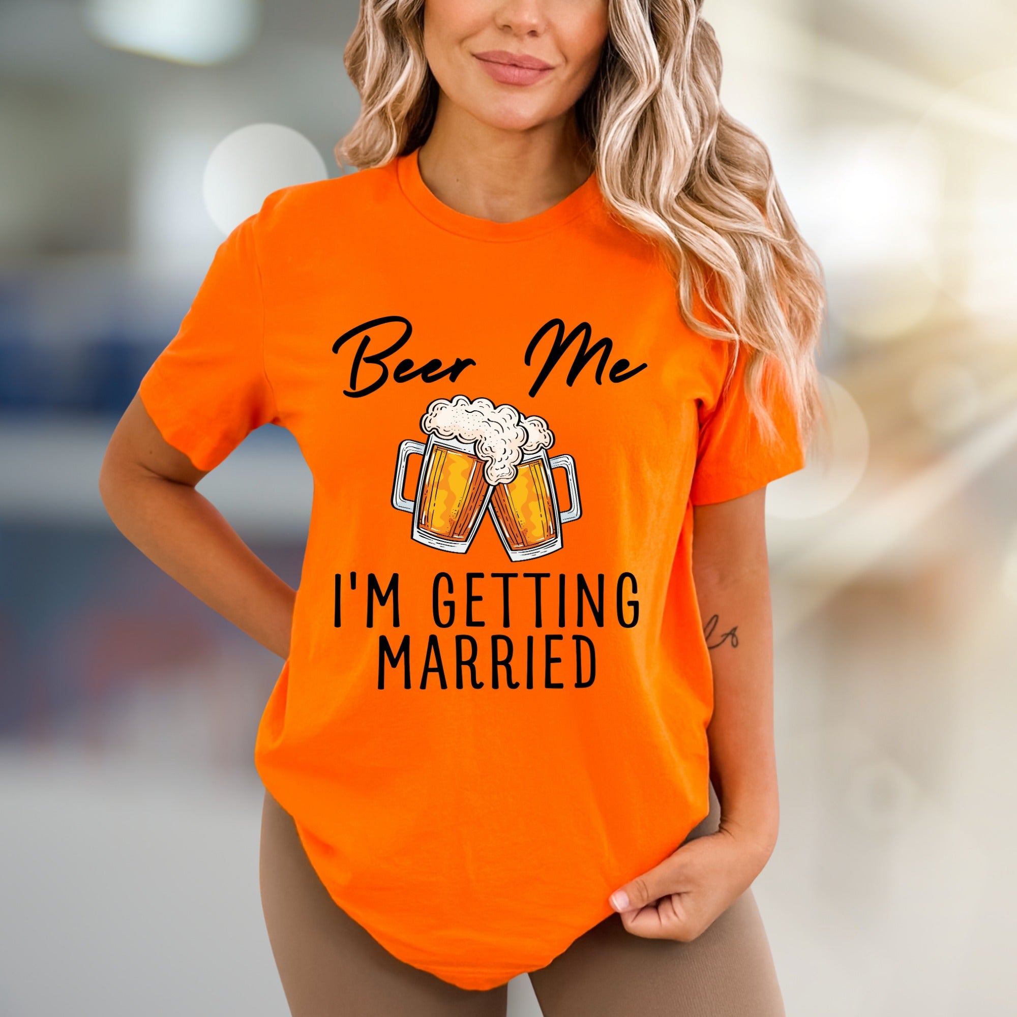 "Beer Me I'm Getting Married" Cheers Graphic Tee, a Bachelorette Party Pick for the Future Spouse