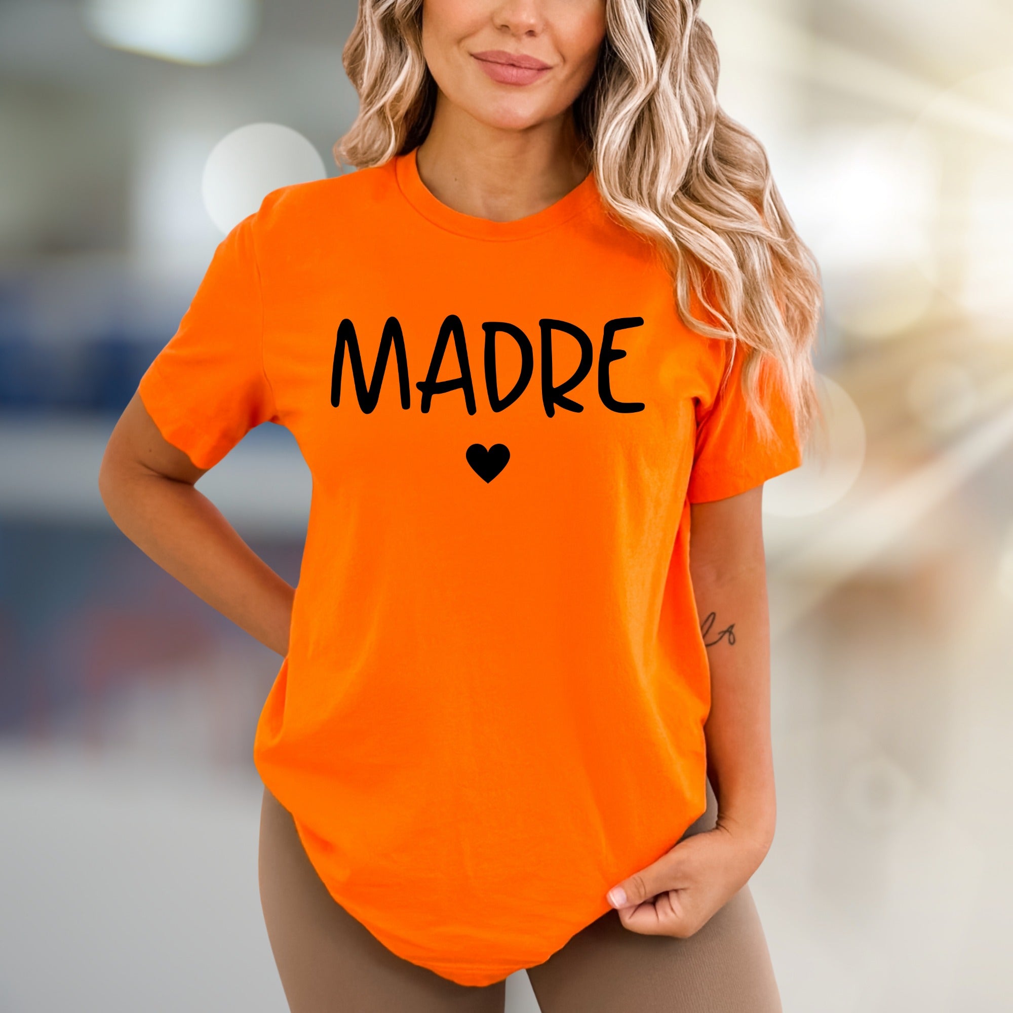 "MADRE" Heart Graphic Tee, A Loving Statement for Special Women