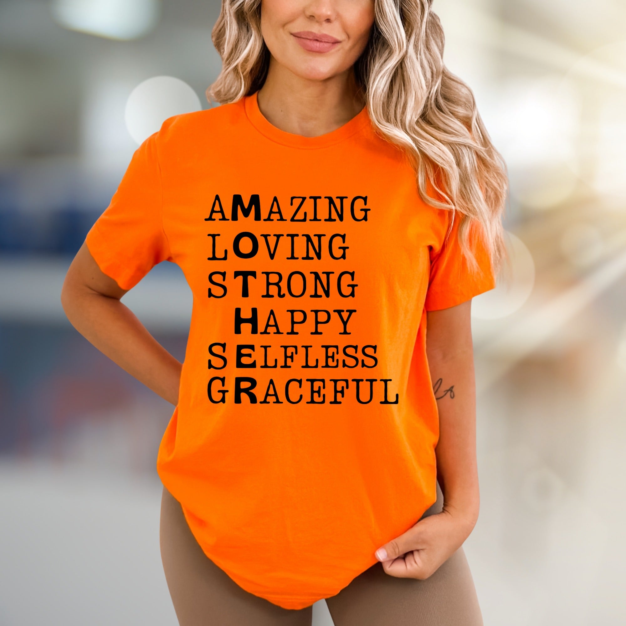 "MOTHER" Acronym Graphic Tee, a Heartfelt Pick for Everyday Wear