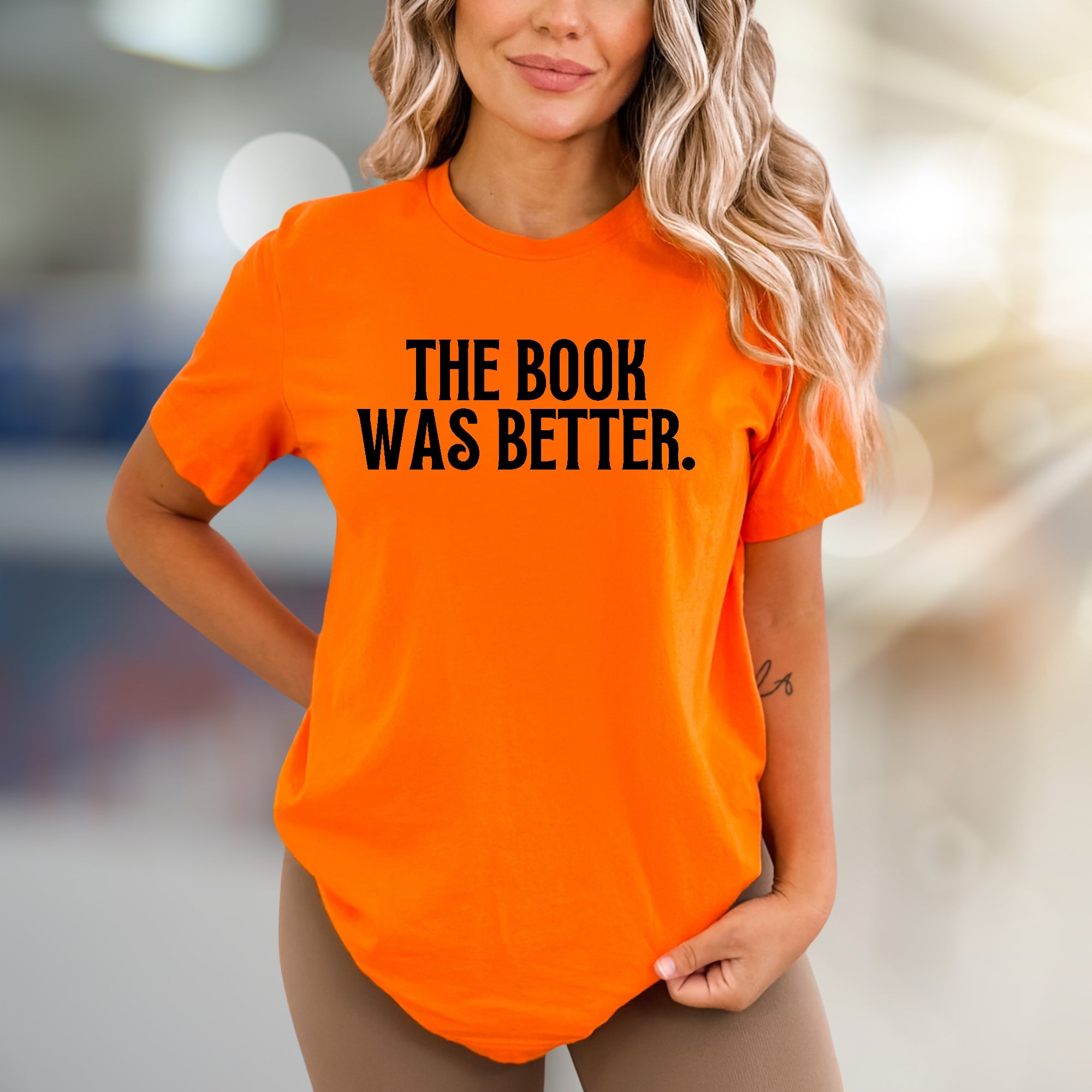 "THE BOOK WAS BETTER." Book Lover Graphic Tee, Literary Fan Pick for Readers
