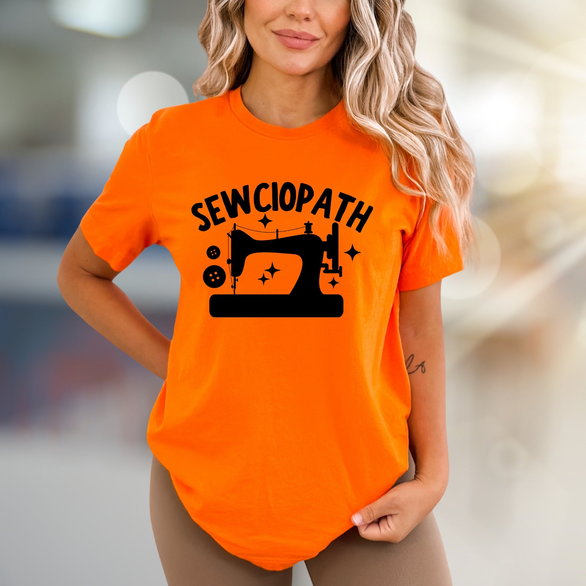 "SEWCIOPATH" Sewing Machine Graphic Tee, an Artisan Pick for Craft Enthusiasts