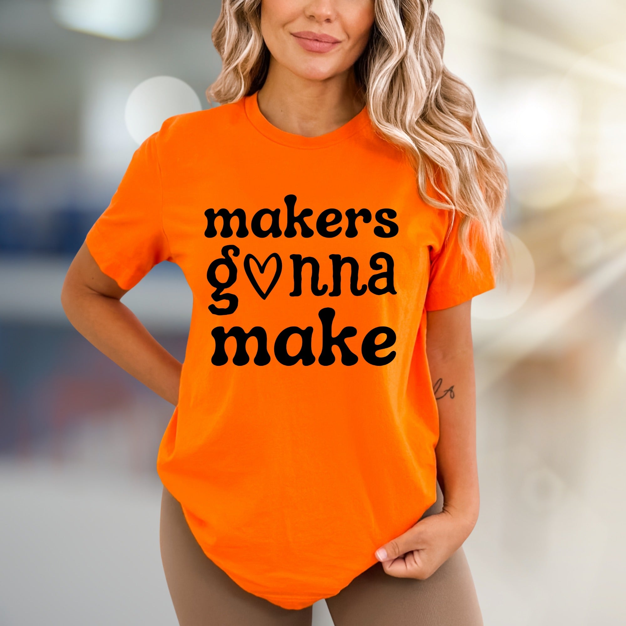 "Makers Gonna Make" Crafty Spirit Graphic Tee, an Artisan Pick for Creators