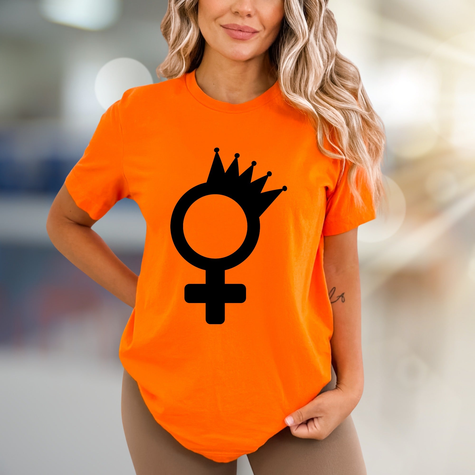 Queen Feminine Symbol | Empowerment Graphic Tee, a Statement Pick for Her