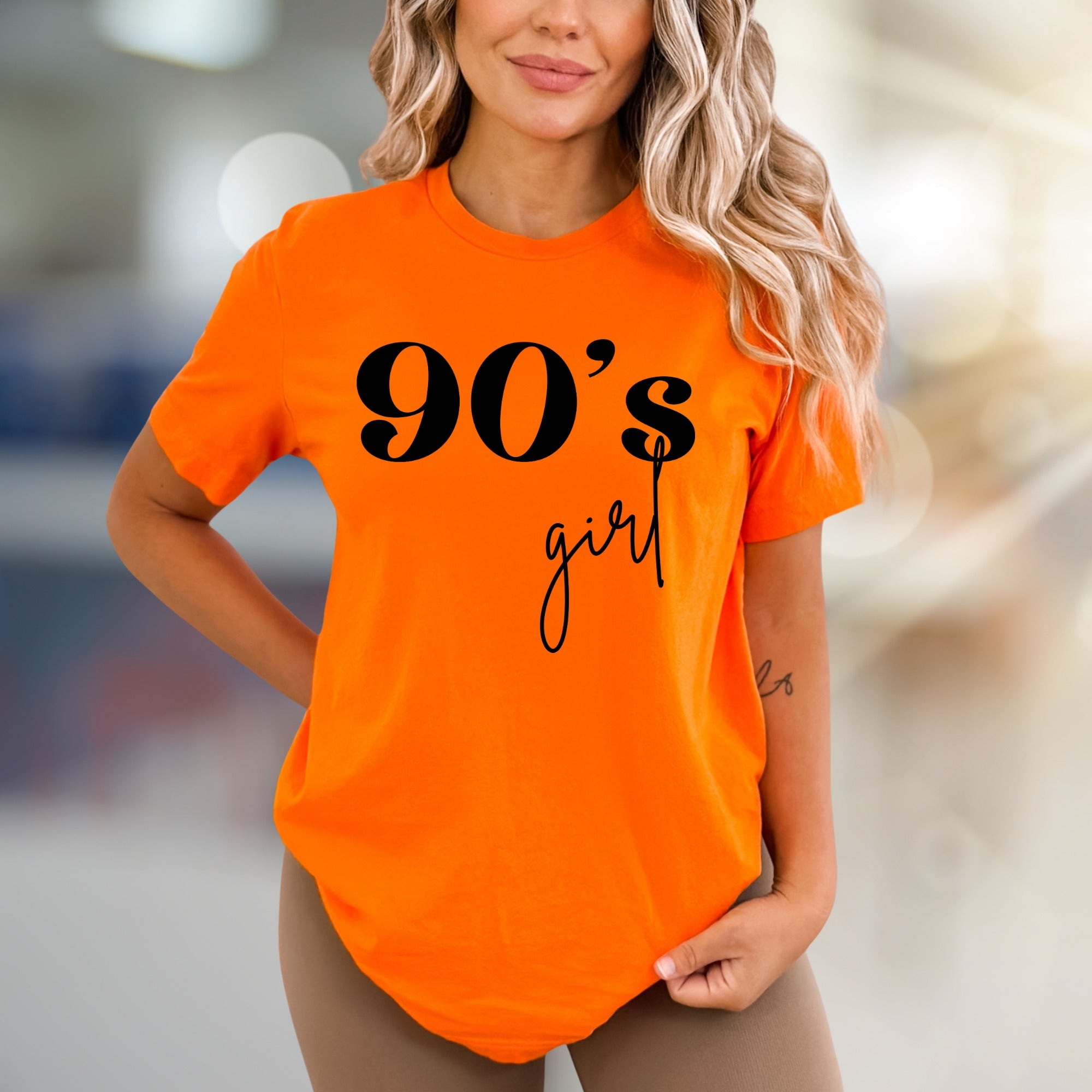 "90's girl" Retro Graphic Tee, a Nostalgic Pick for Style Enthusiasts