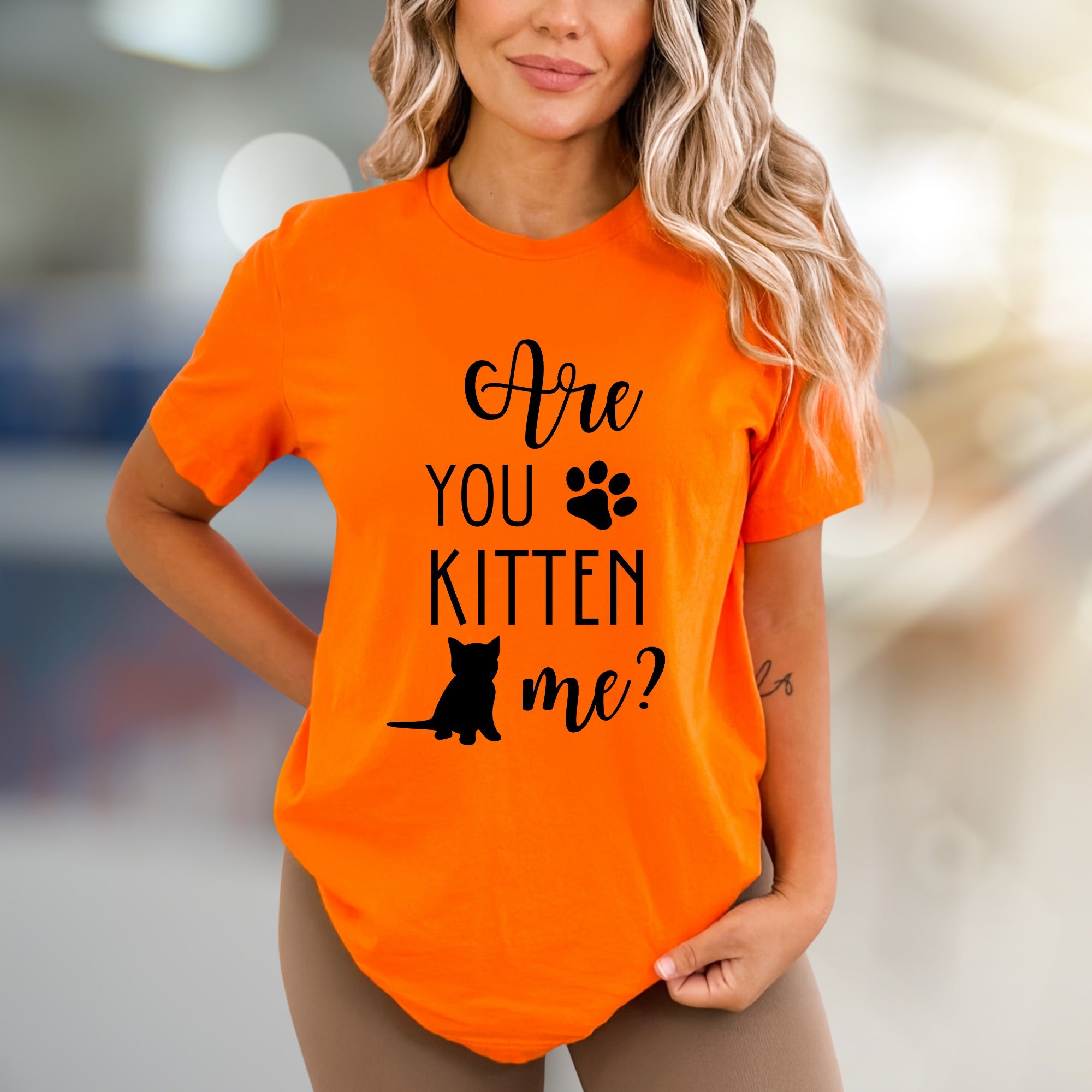 "Are You Kitten Me?" Playful Cat Graphic Tee, a Feline Fan Pick for Pet Lovers