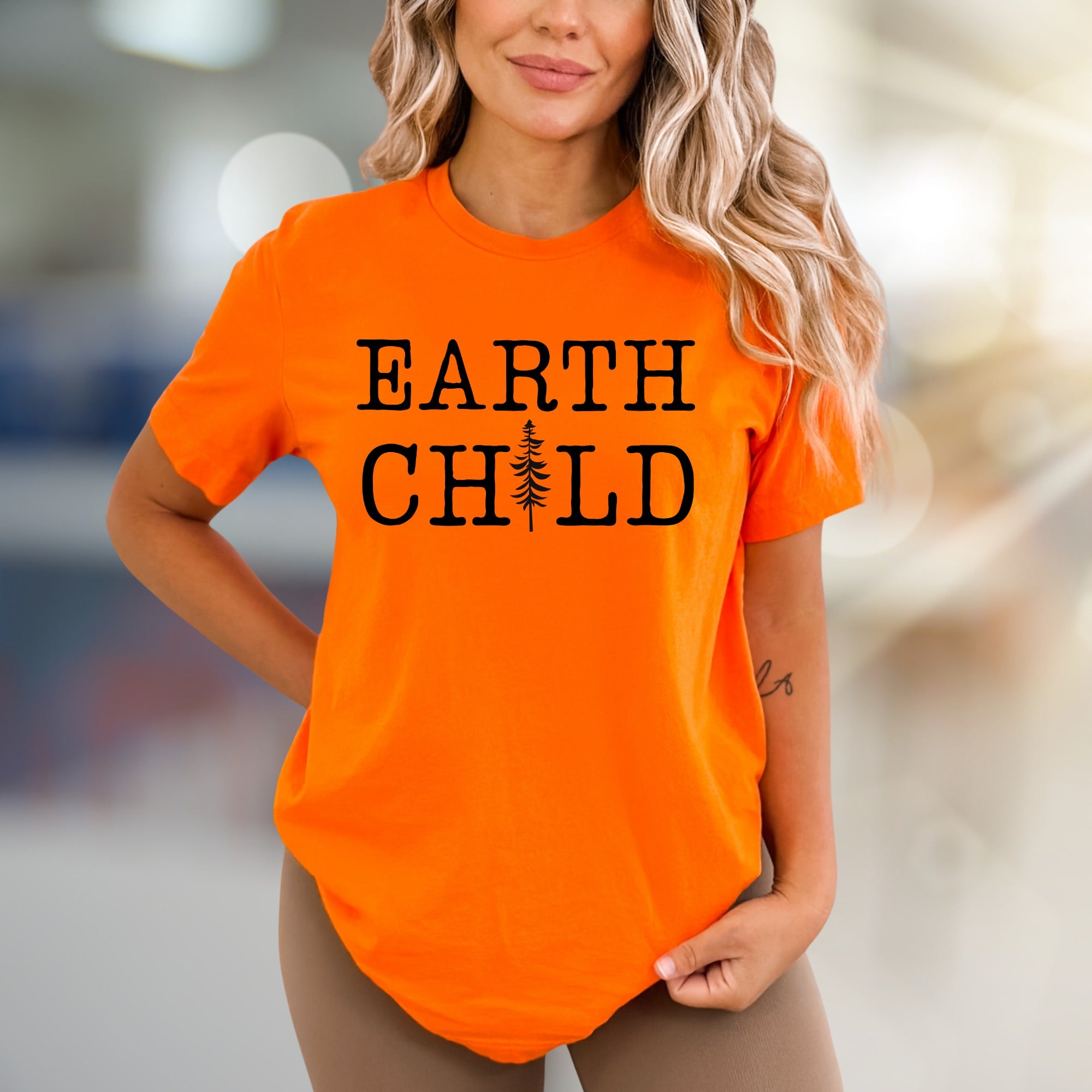 "EARTH CHILD" Nature Enthusiast Graphic Tee, an Eco-Conscious Pick for Adventurers