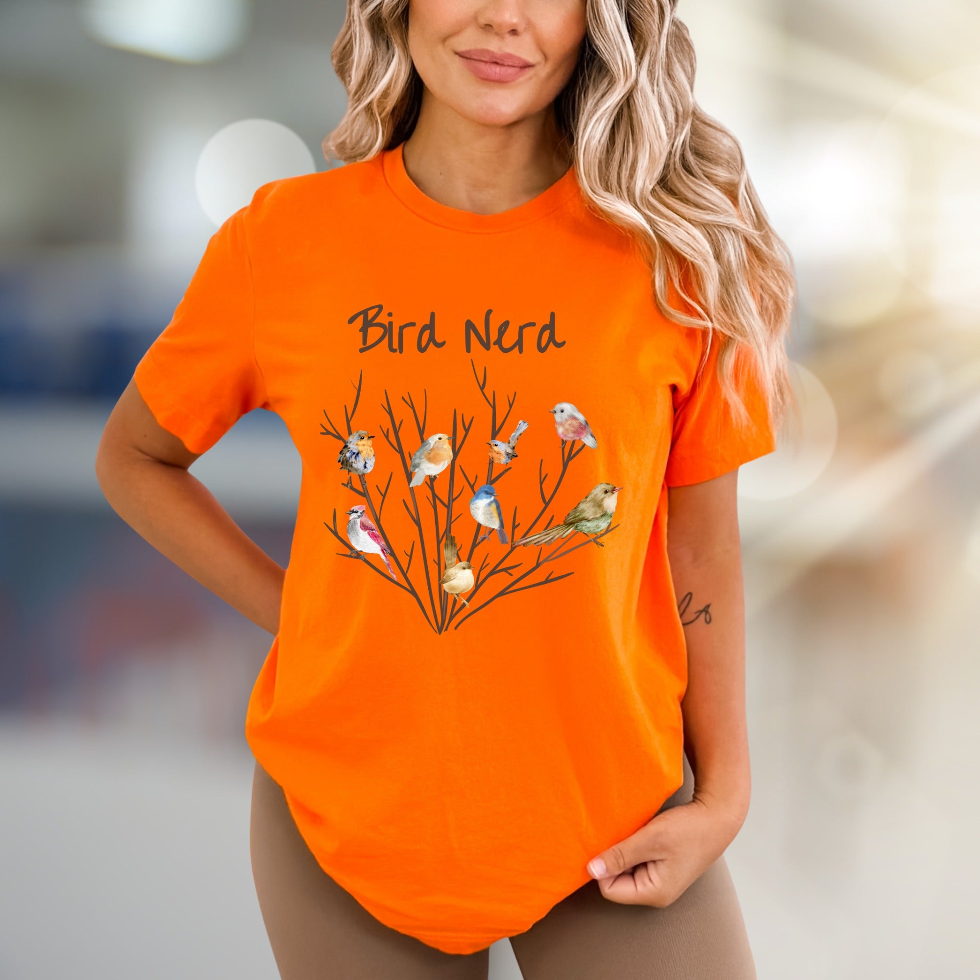 "Bird Nerd" Watercolor Birds Graphic Tee, a Nature Lover's Unisex Pick