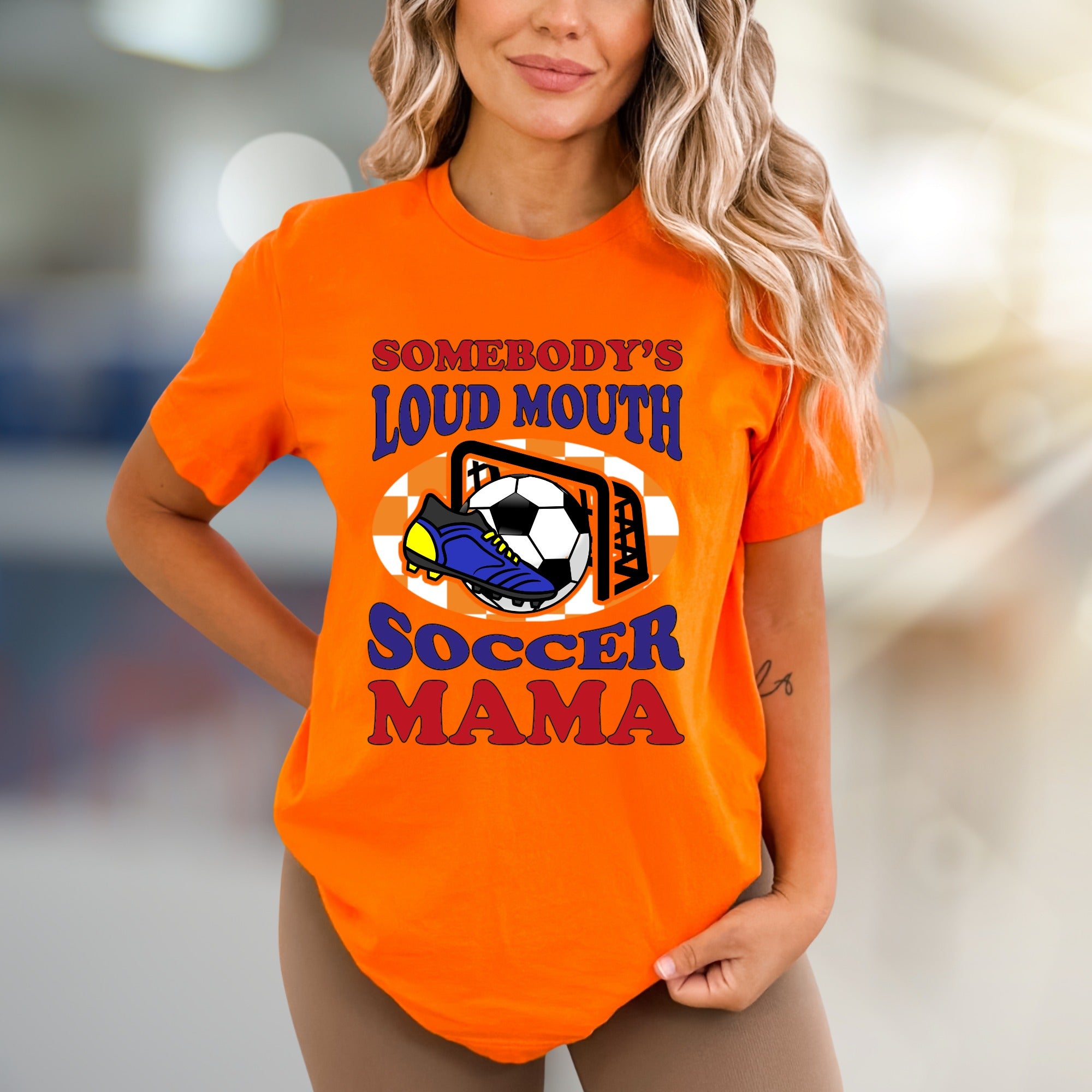 "Somebody's Loud Mouth Soccer Mama" Sports Fan Tee, a Vibrant Pick for Proud Parents