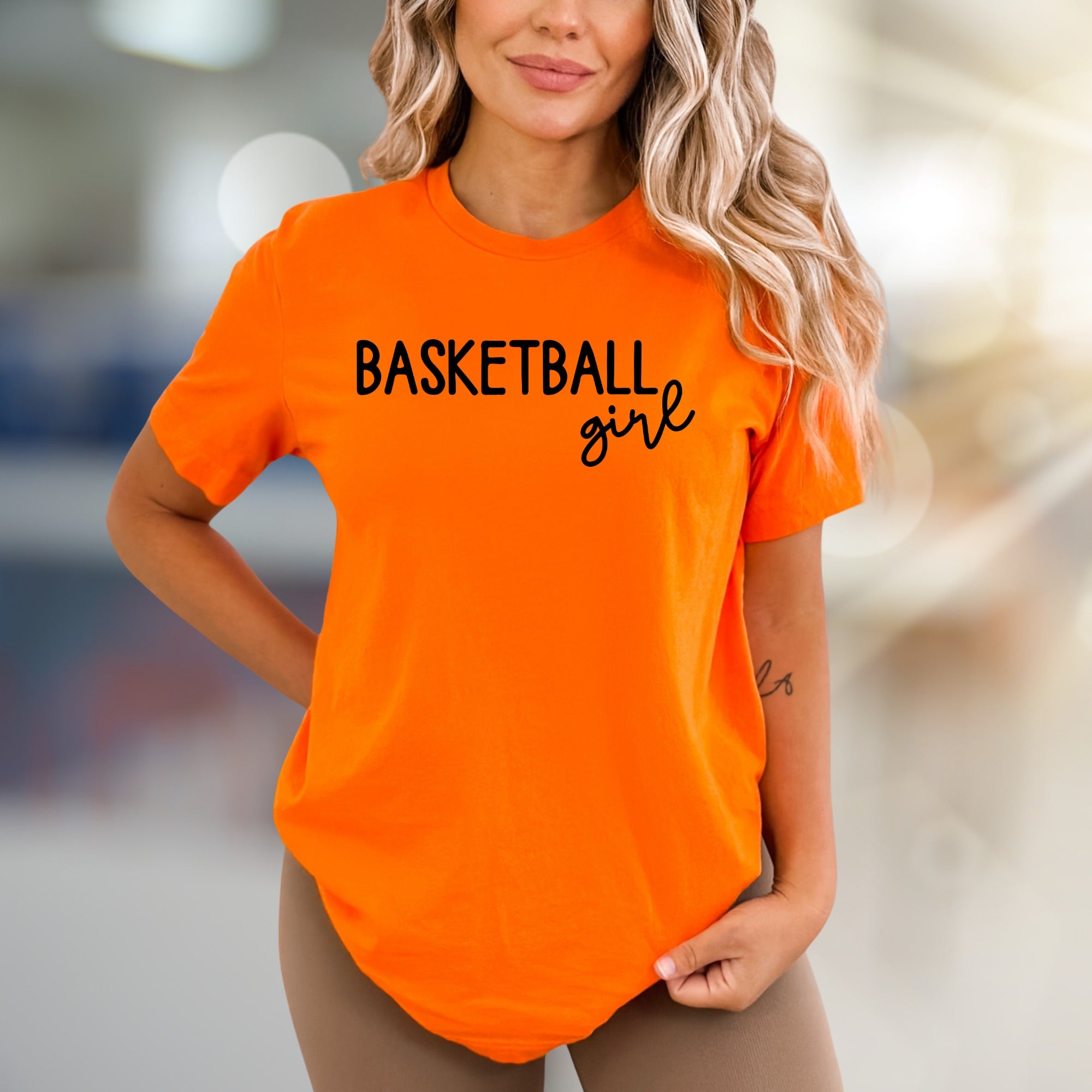 "BASKETBALL girl" Sports Graphic Tee, a Fan's Pick for Everyday Style