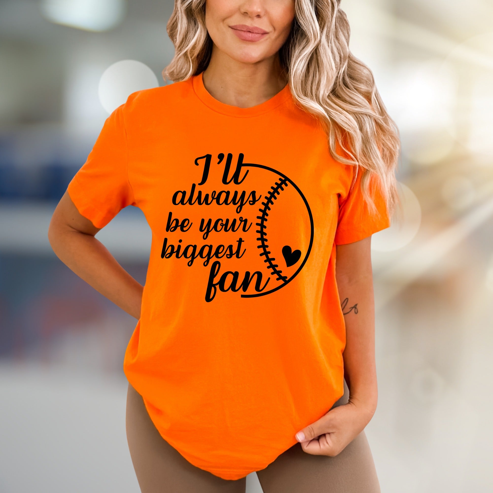 "I'll always be your biggest fan" Baseball Love Graphic Tee, a Sports Fan Apparel for Enthusiasts