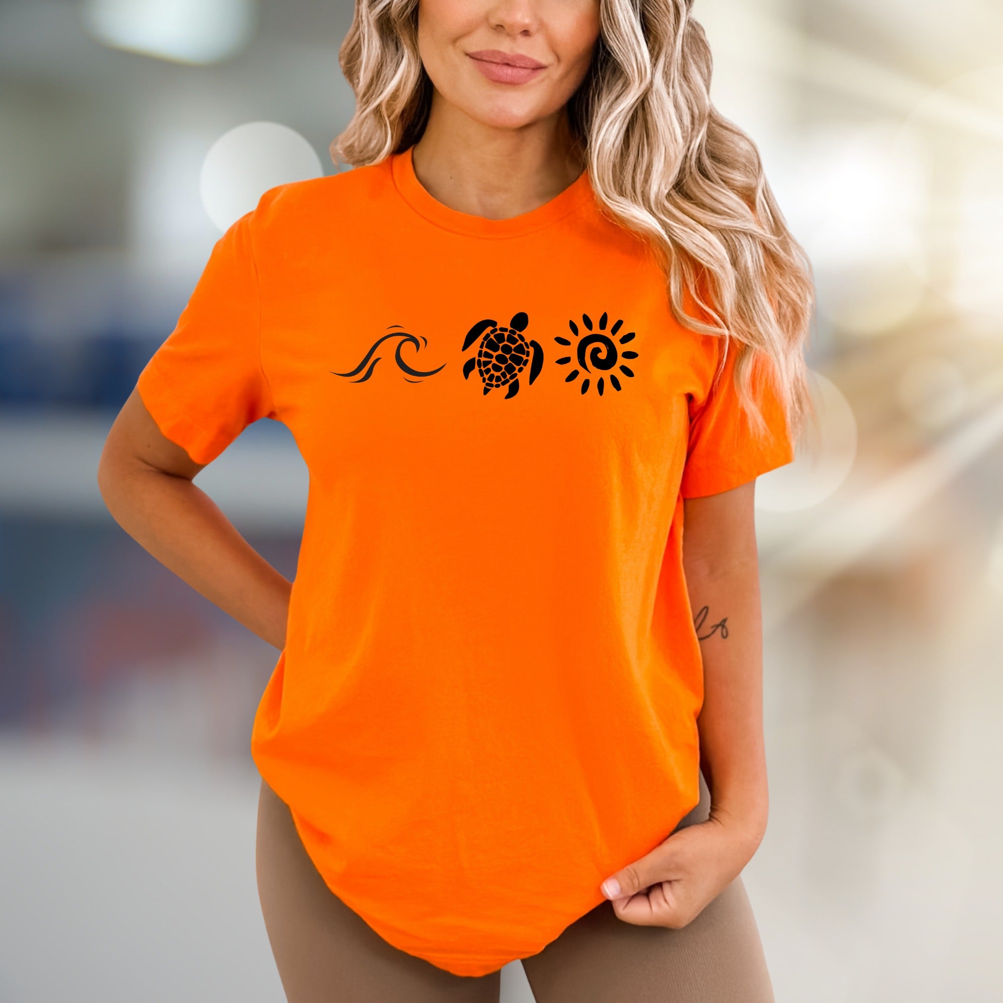 Wave Turtle Sun Graphic Tee, a Beachy Pick for Ocean Lovers