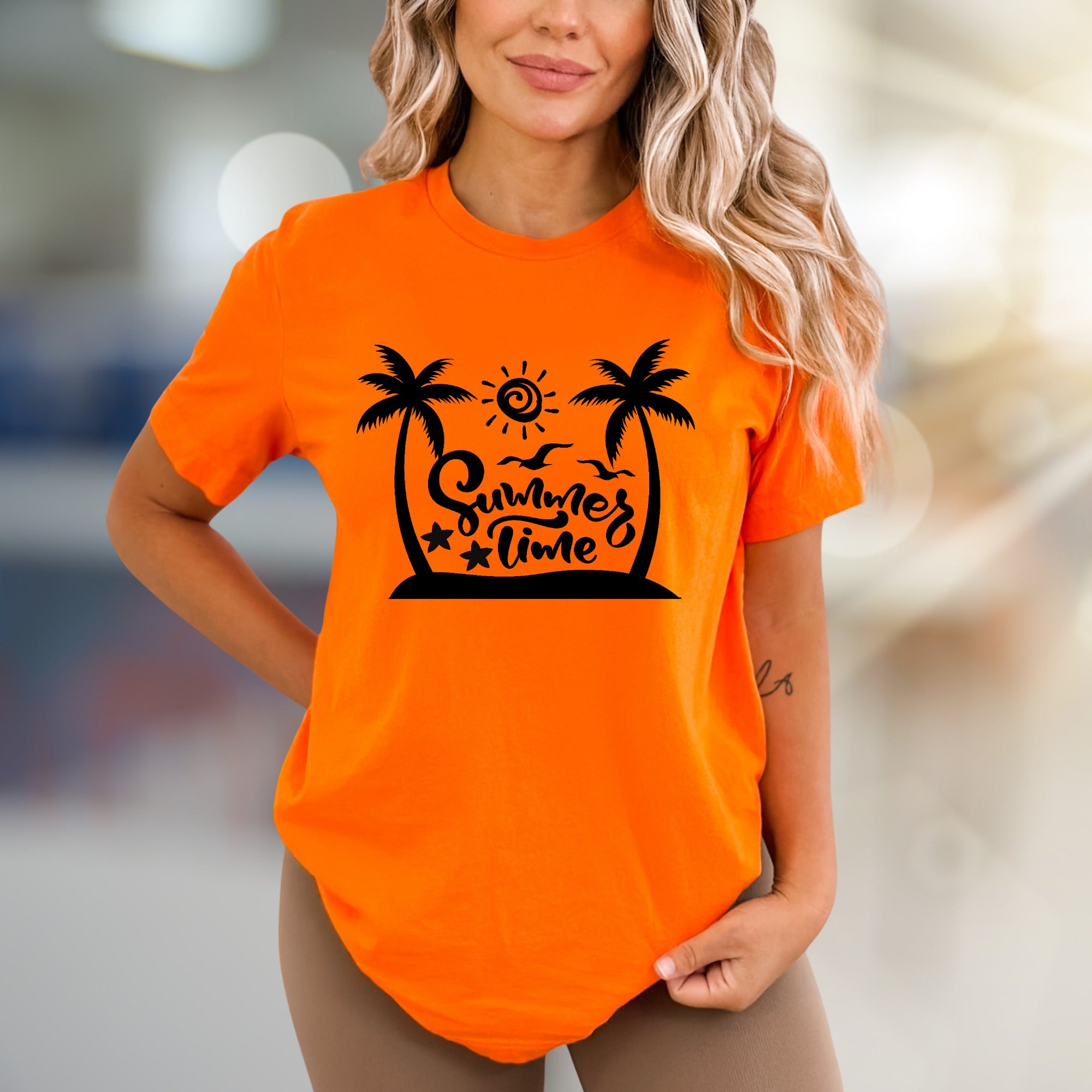 "Summer Time" Tropical Beach Graphic Tee, a Vacation Vibe for Everyone