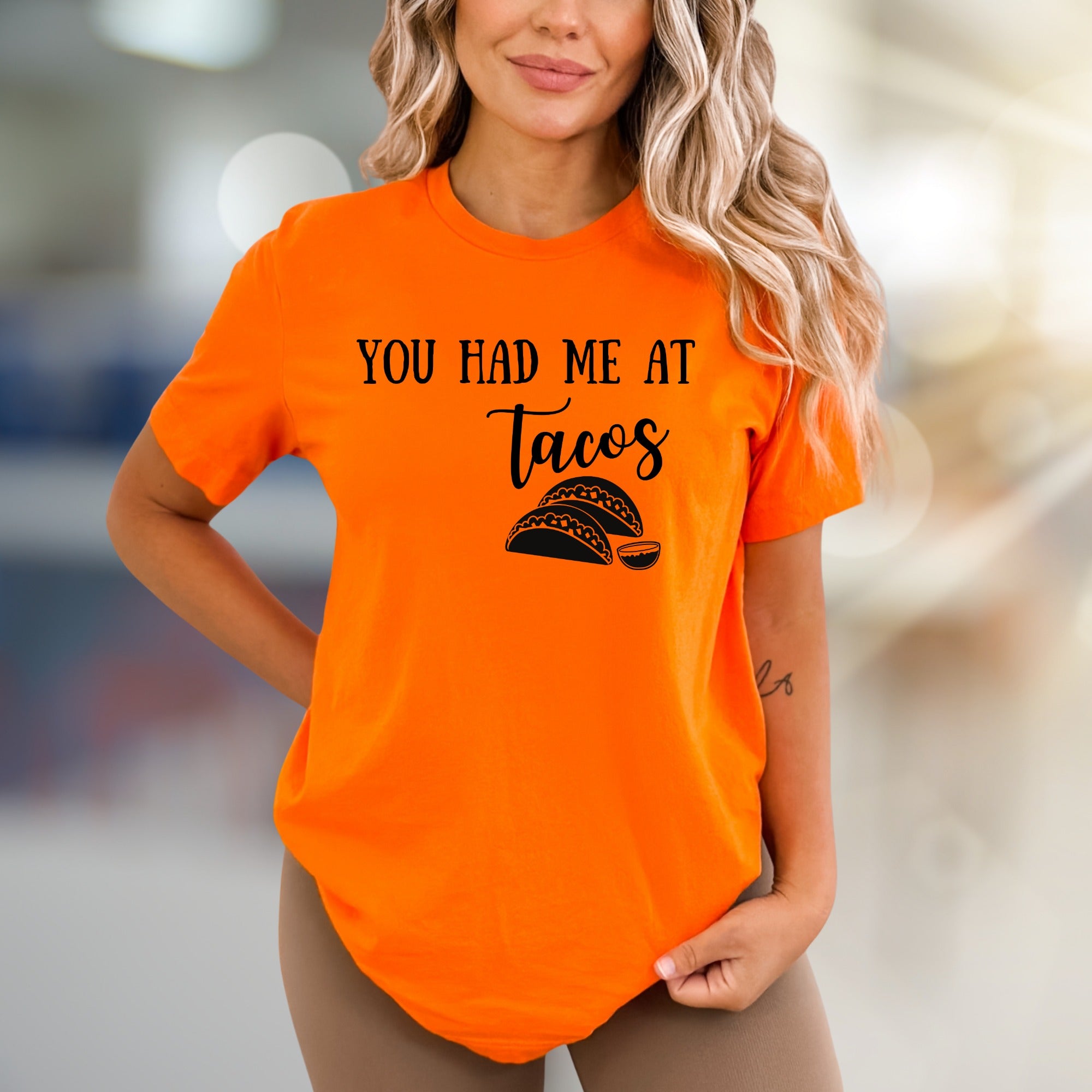 "YOU HAD ME AT Tacos" Foodie Graphic Tee, a Witty Pick for Taco Lovers