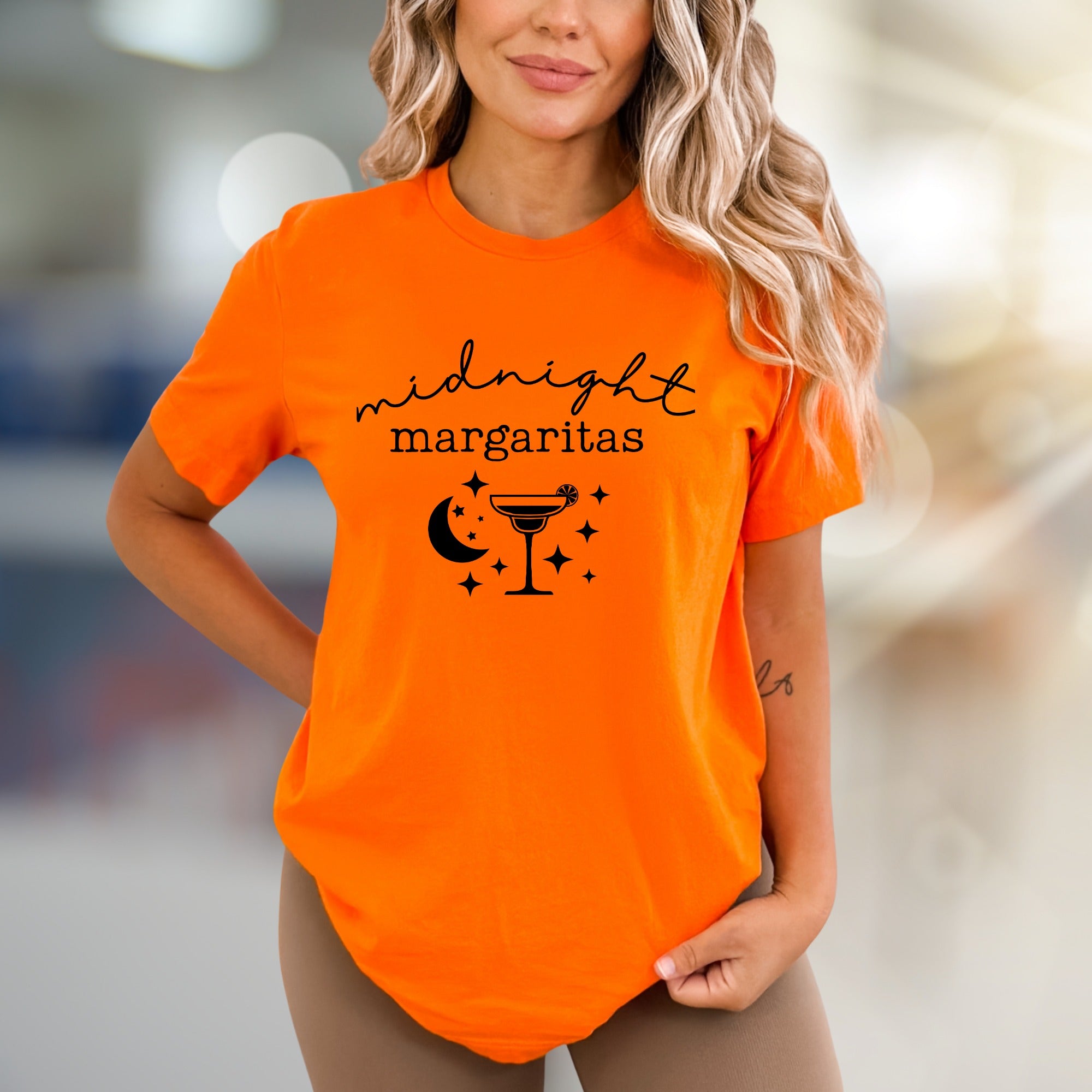 "Midnight Margaritas" Evening Drink Graphic Tee, A Nightlife Pick for Cocktail Lovers