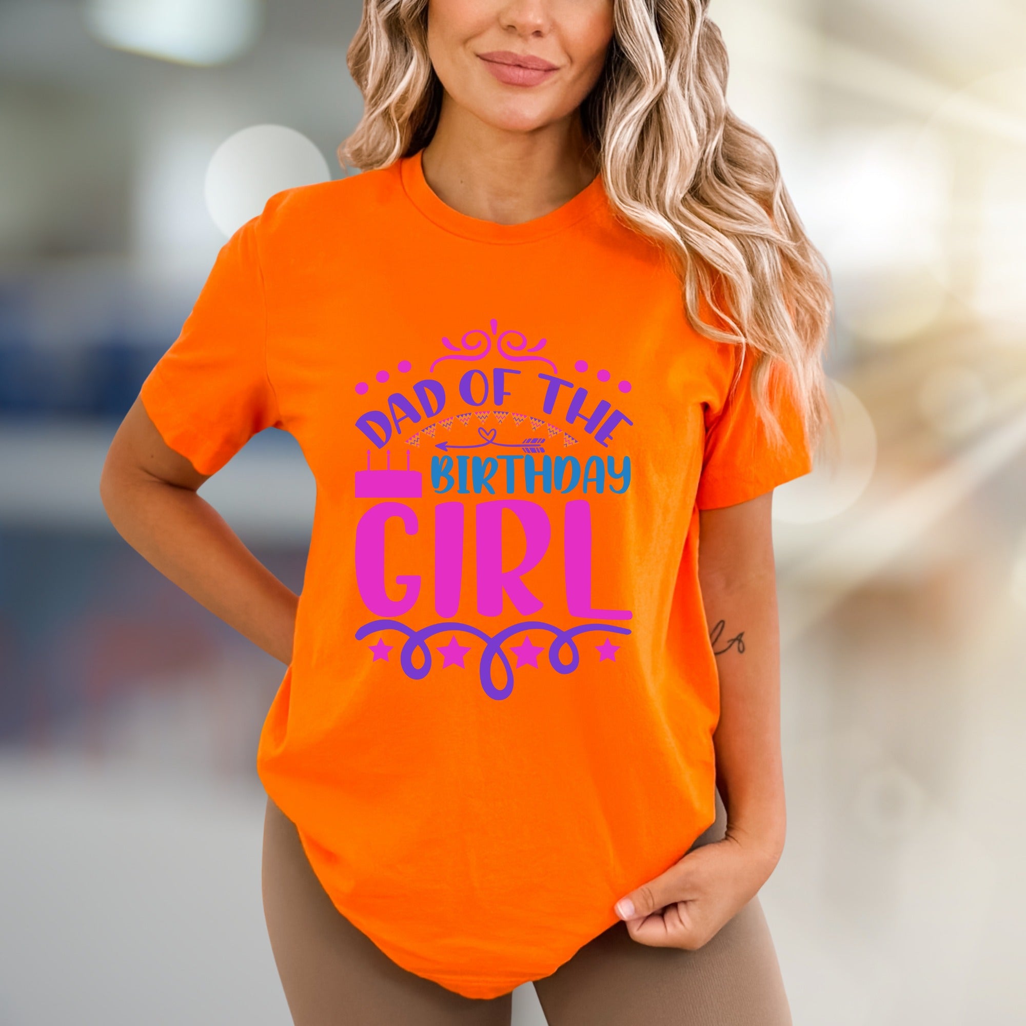 "Dad of the Birthday Girl" Vibrant Celebration Tee, a Family Pick for Dads