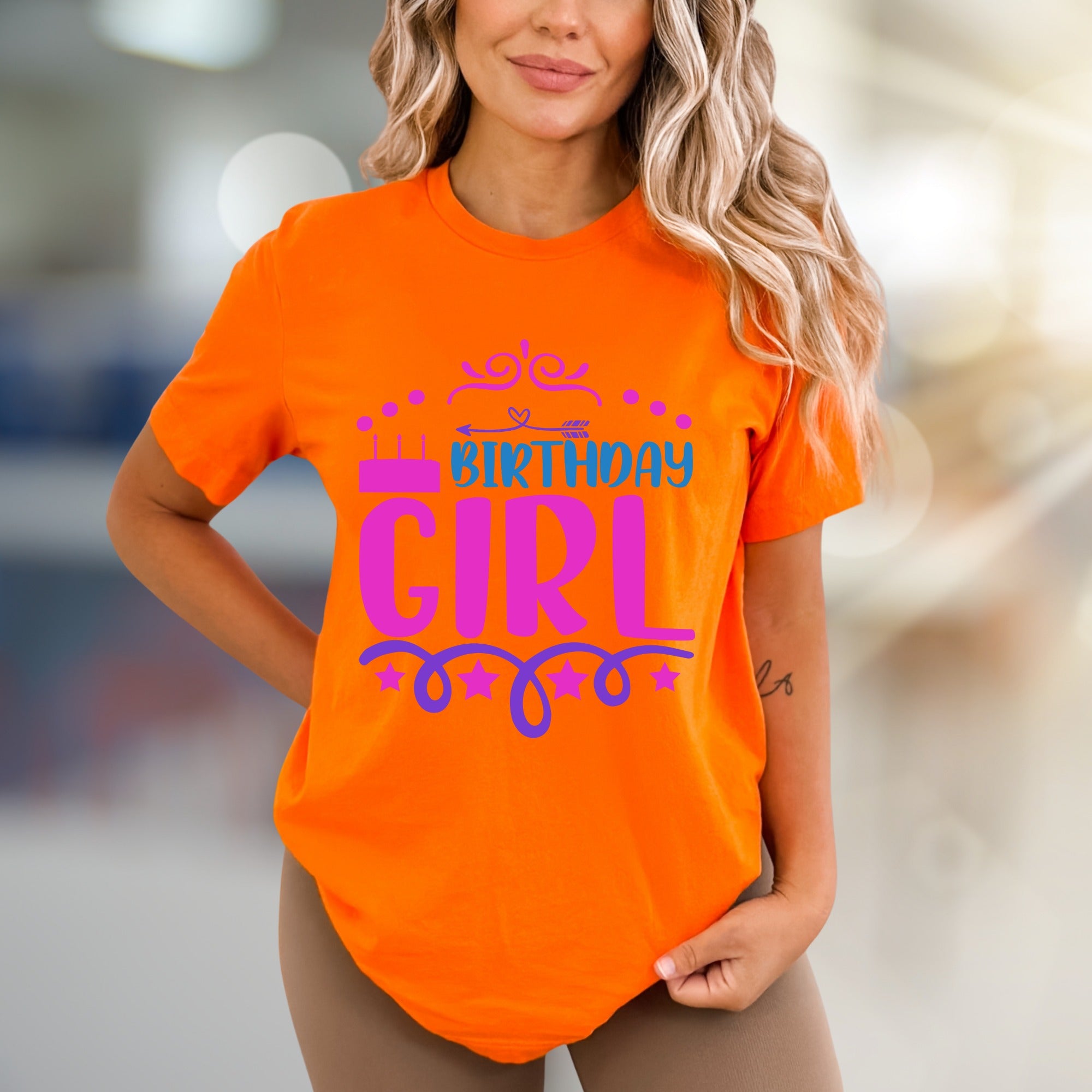 "BIRTHDAY GIRL" Celebration Graphic Tee, a Festive Pick for Her Day