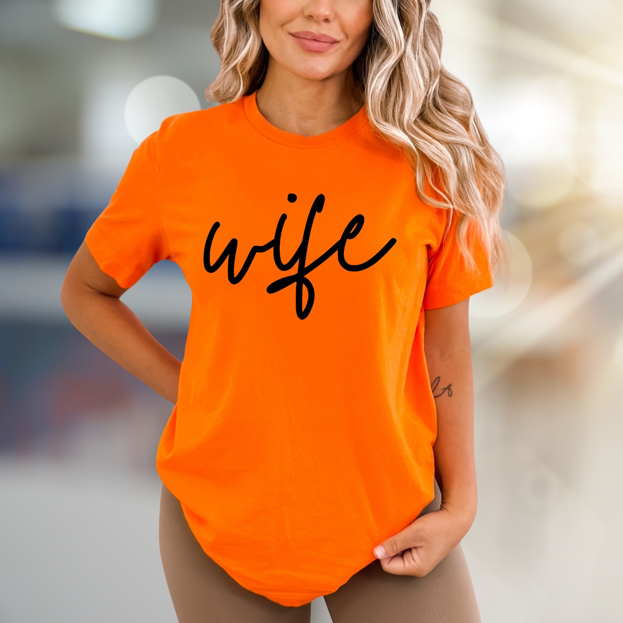 "Wife" Script Graphic Tee, a Romantic Chic Pick for the Modern Woman