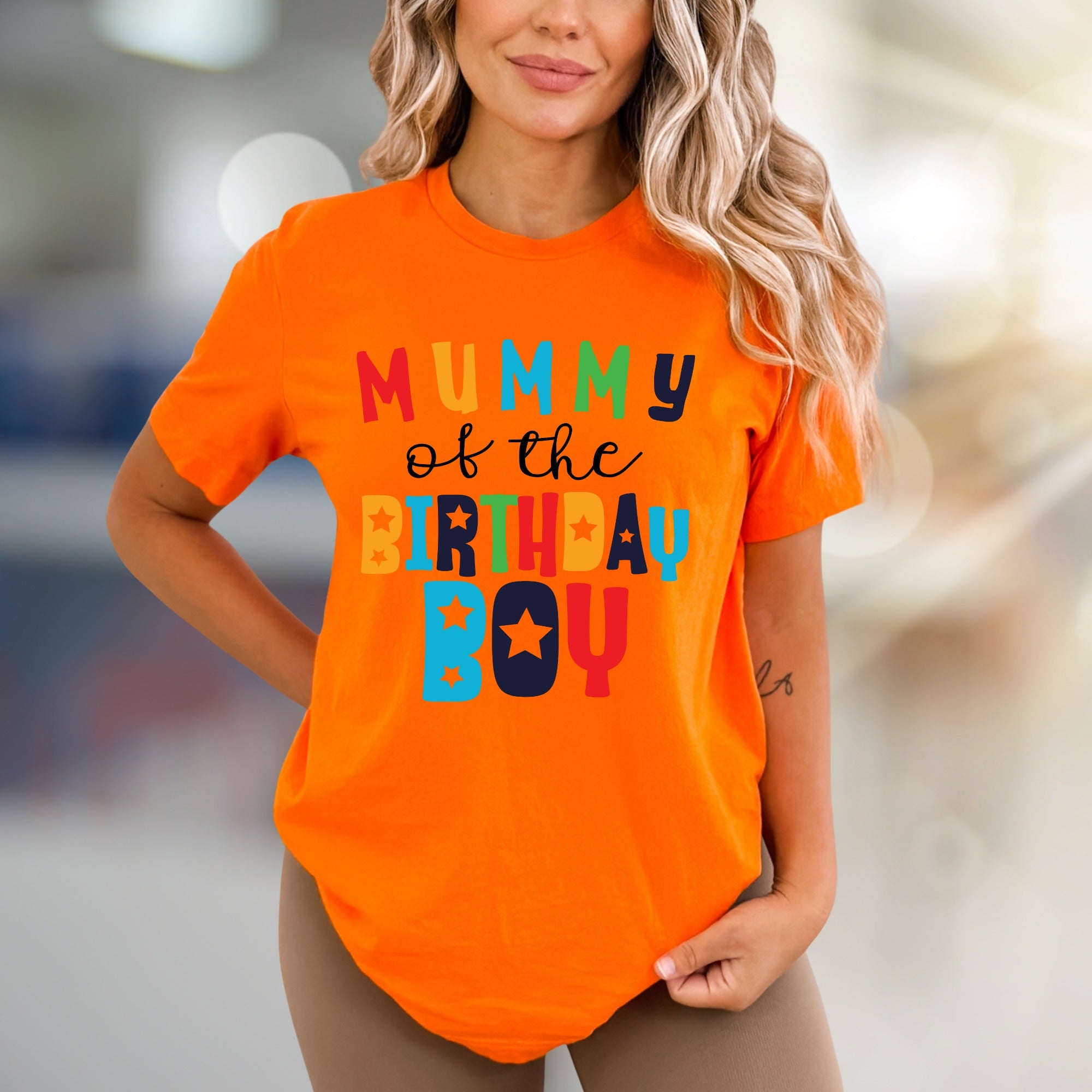 "MUMMY of the BIRTHDAY BOY" Celebration Graphic Tee, a Mom Life Pick for Proud Mothers