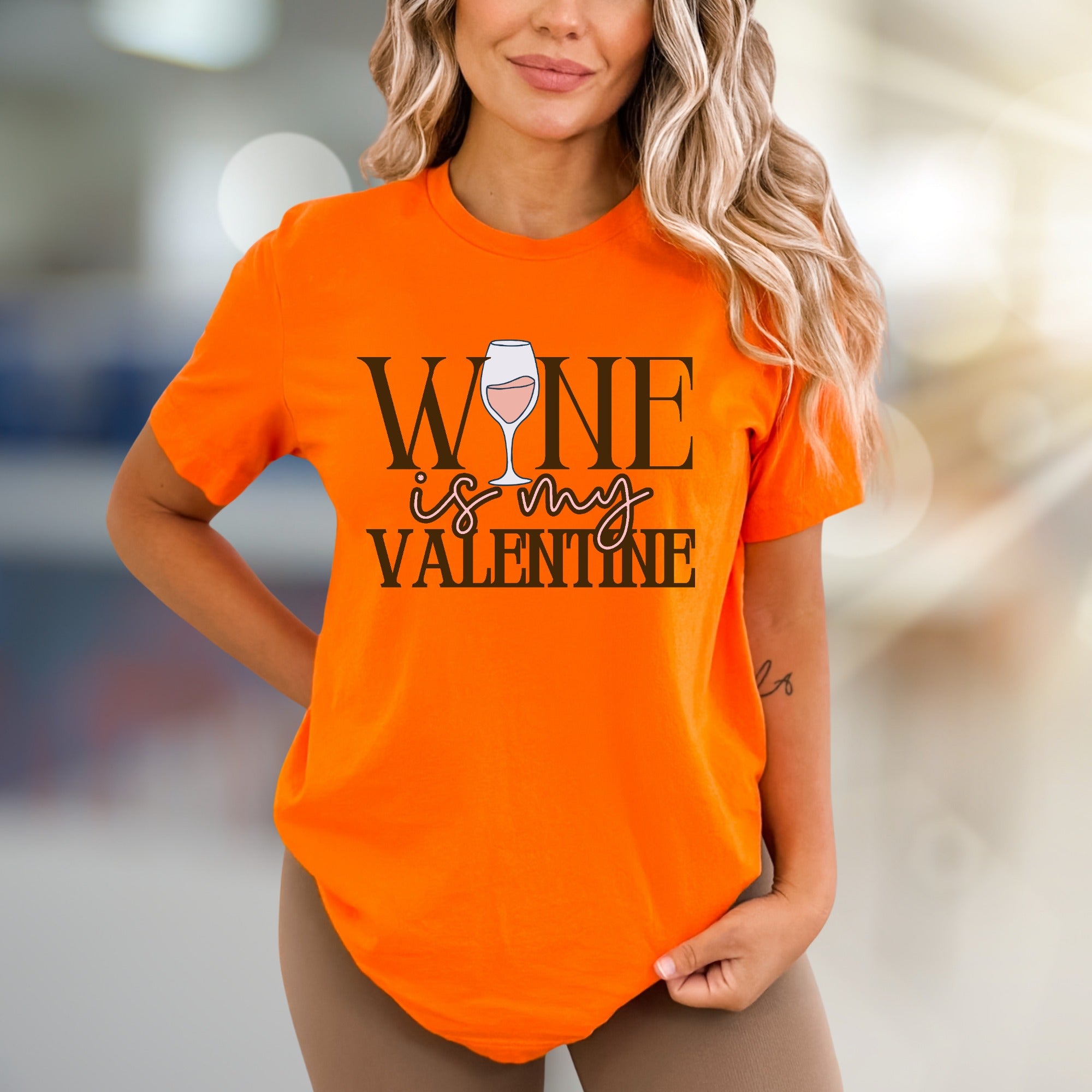 "Wine is My Valentine" Romantic Graphic Tee, a Fun Statement for Wine Lovers