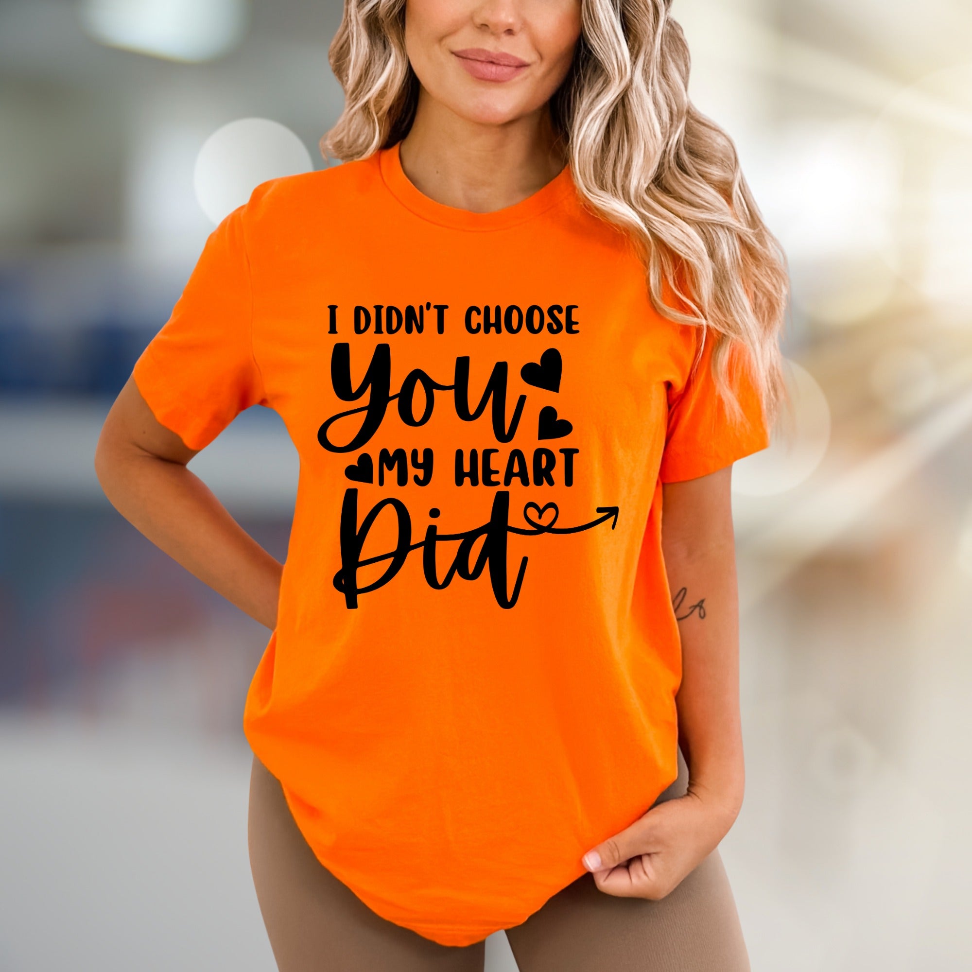 "I Didn't Choose You My Heart Did" Romantic Love Graphic Tee, a Sweetheart Pick for Couples