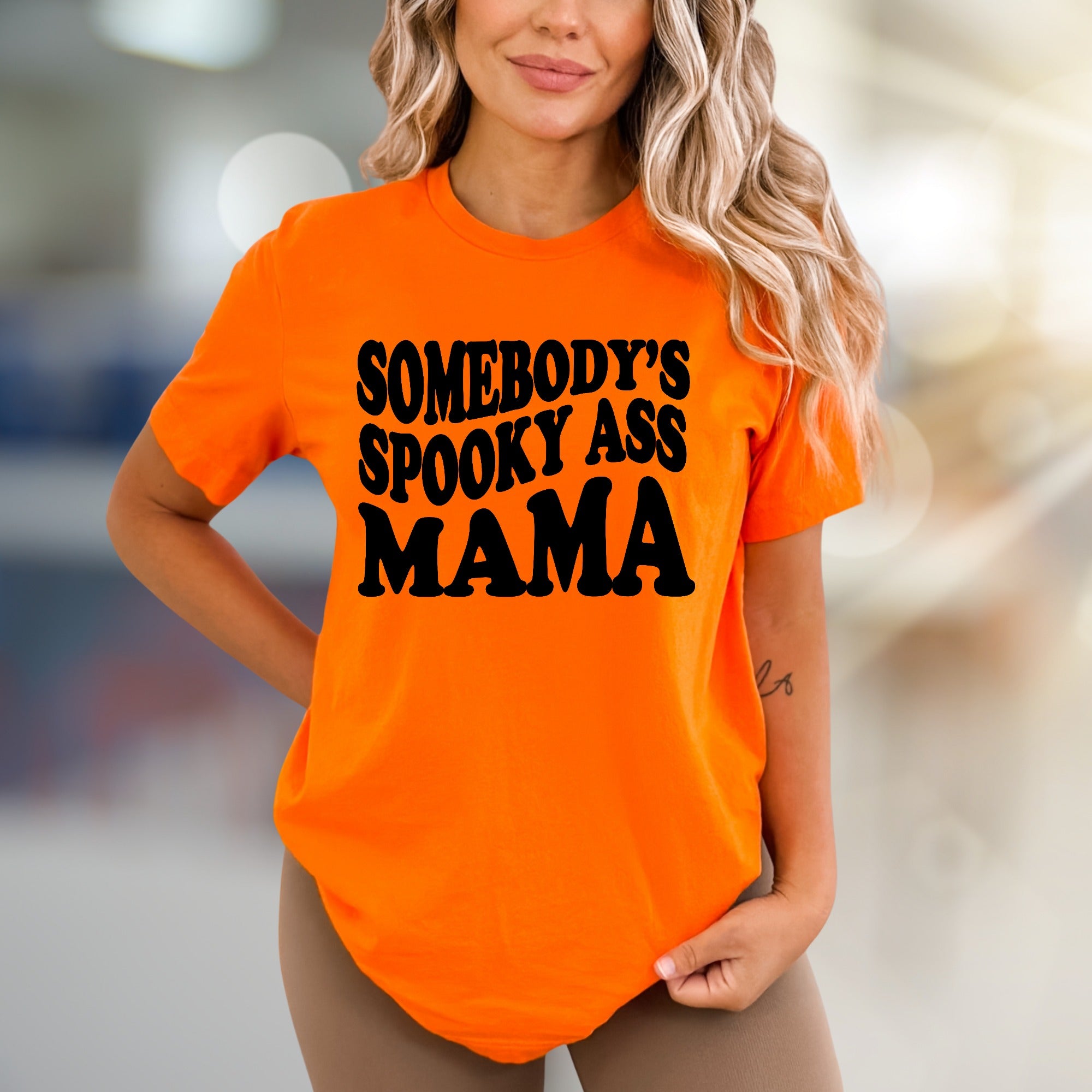 "Somebody's Spooky Ass Mama" Halloween Graphic Tee, a Fun Mama Pick for Casual Wear