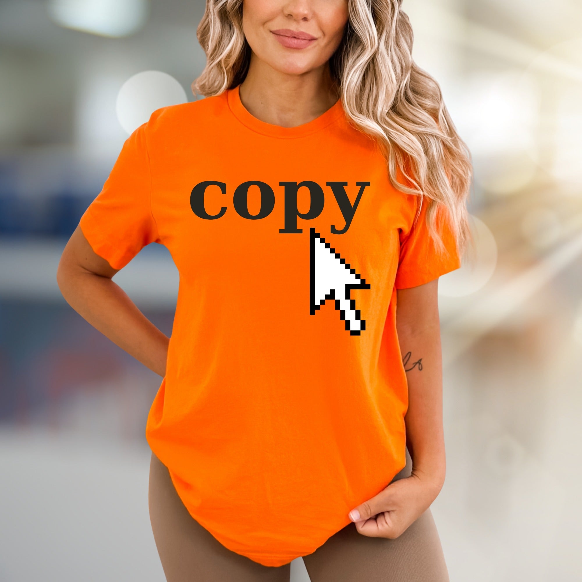 "Copy" Cursor Clicker Graphic Tee, a Tech Culture Pick for Developers