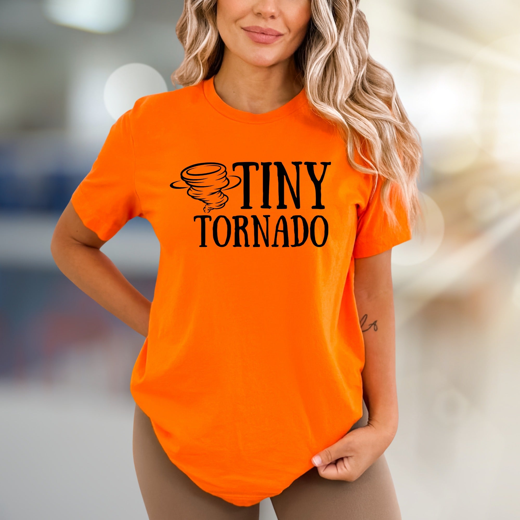 "Tiny Tornado" Humorous Graphic Tee, a Playful Pick for Energetic Souls