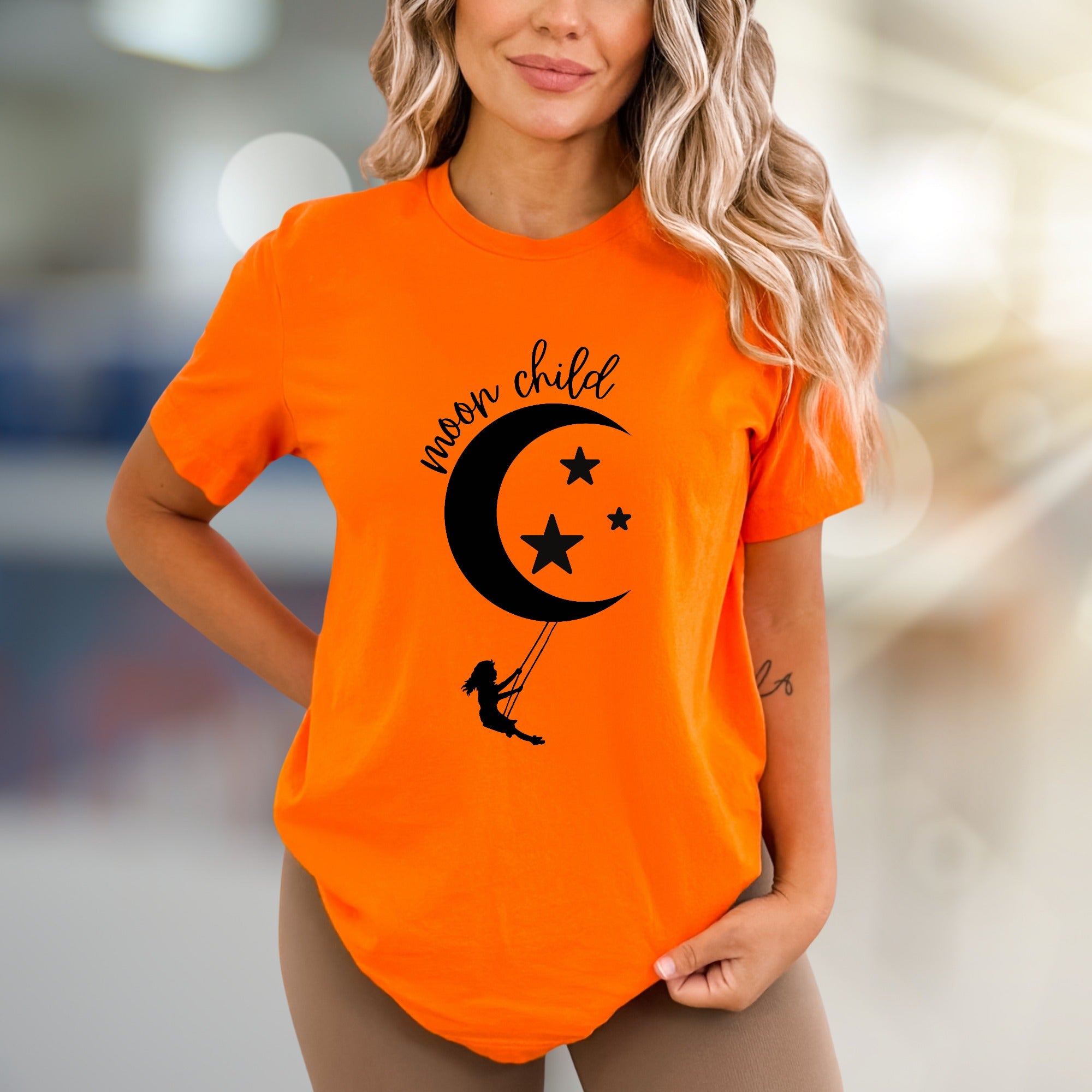 "Moon Child" Celestial Graphic Tee, a Dreamy Pick for Stargazers