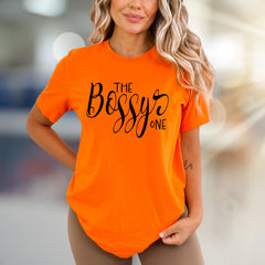"THE Bossy ONE" Confident Chic Graphic Tee, a Statement Pick for Empowered Individuals