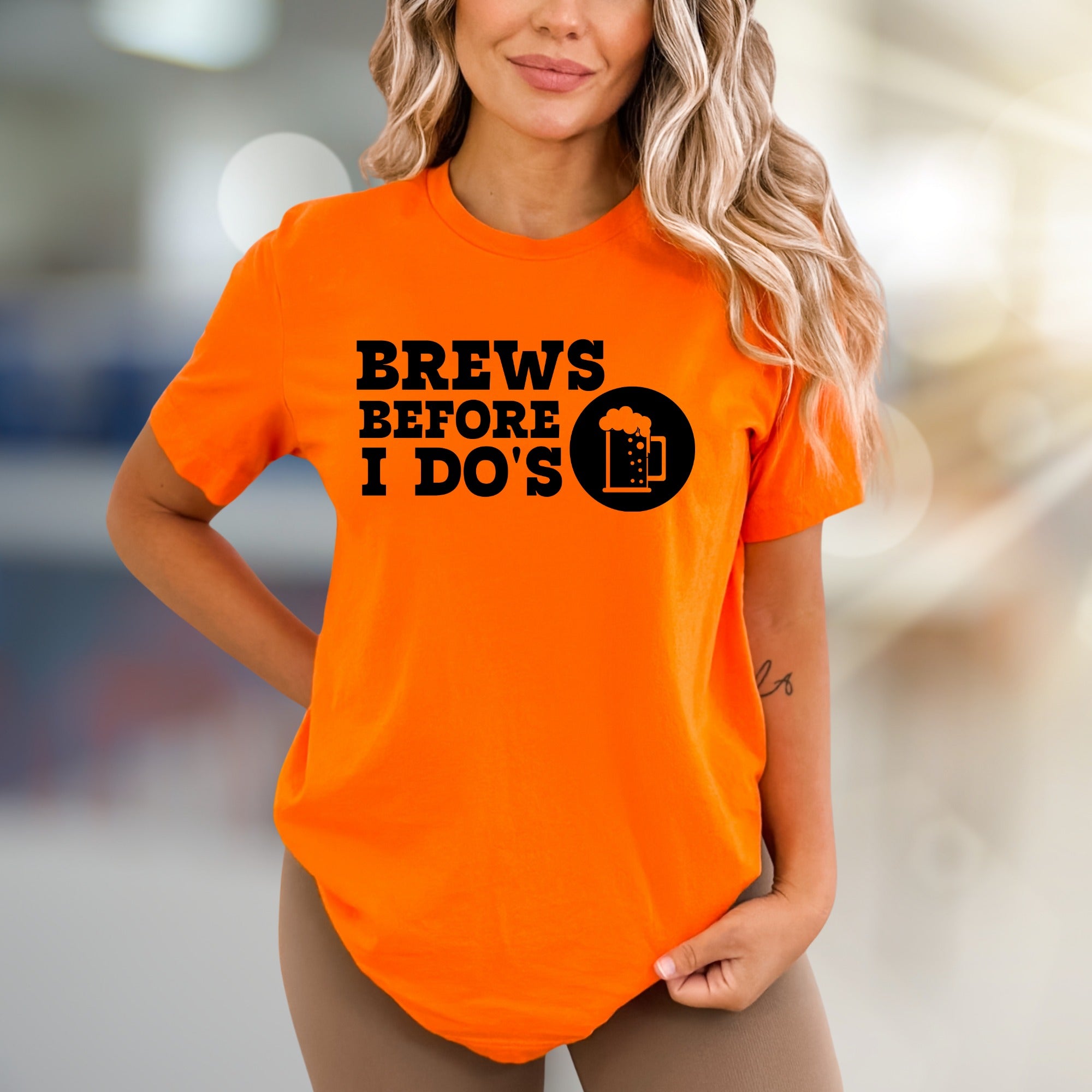 "Brews Before I Do's" Bachelor Party Graphic Tee, a Celebration Pick for Groomsmen
