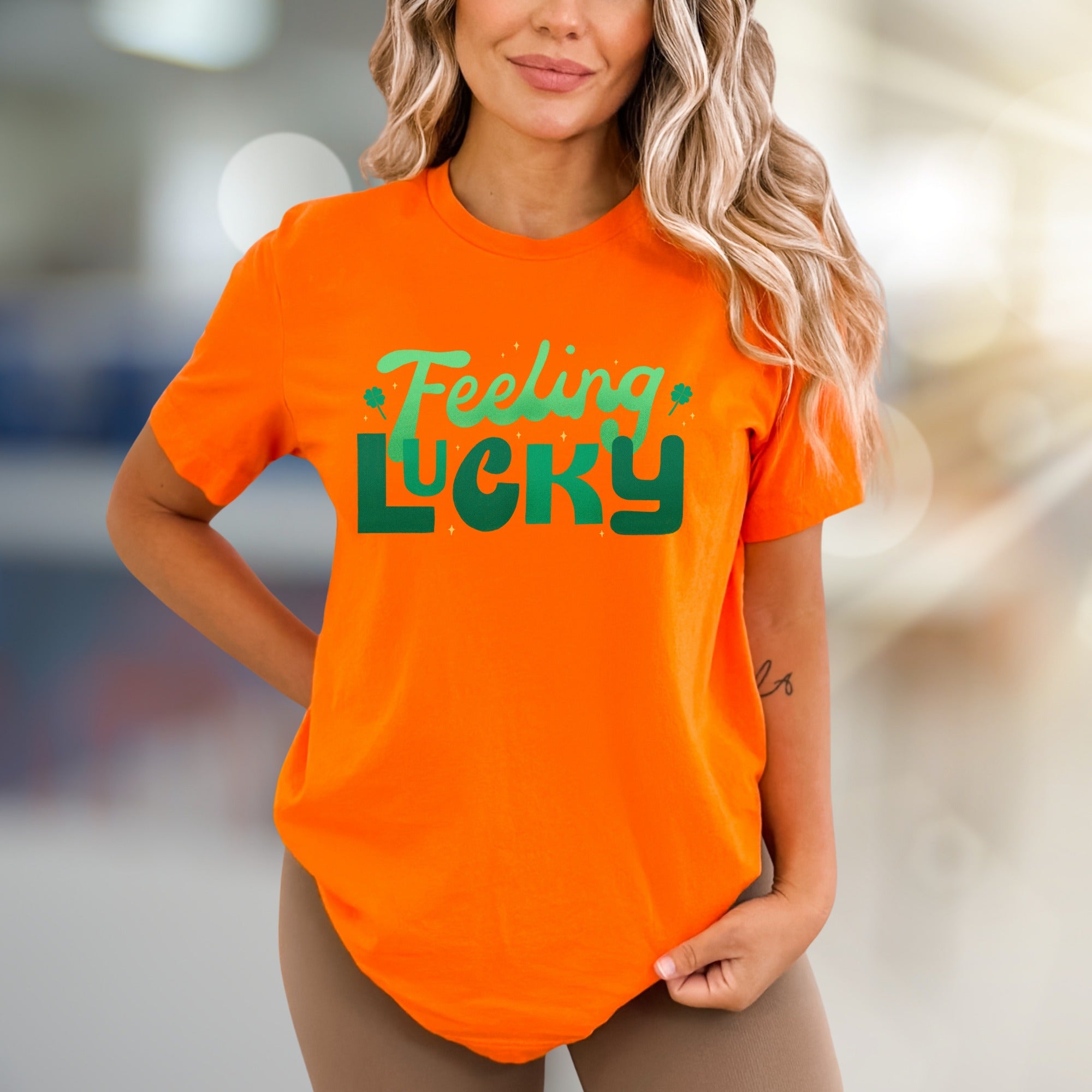 "Feeling Lucky" Whimsical Graphic Tee, a St. Patrick's Day Pick for Everyone
