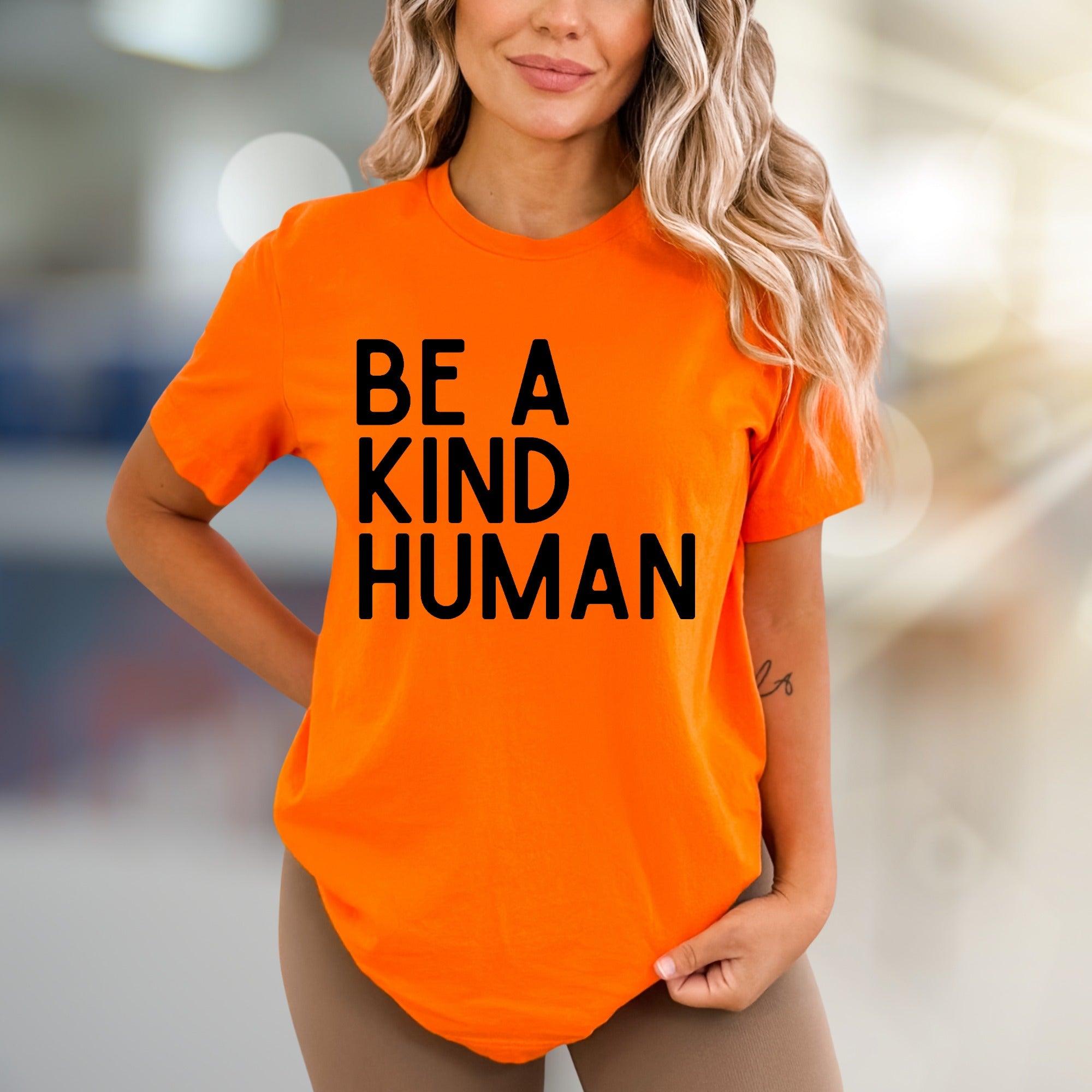 "BE A KIND HUMAN" Inspirational Graphic Tee, a Positive Vibe for Everyone