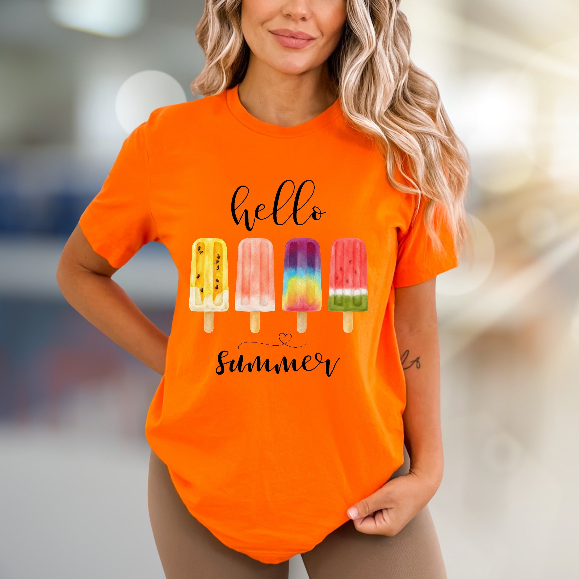 "hello summer" Popsicle Graphic Tee, a Summer Refreshment Pick for All