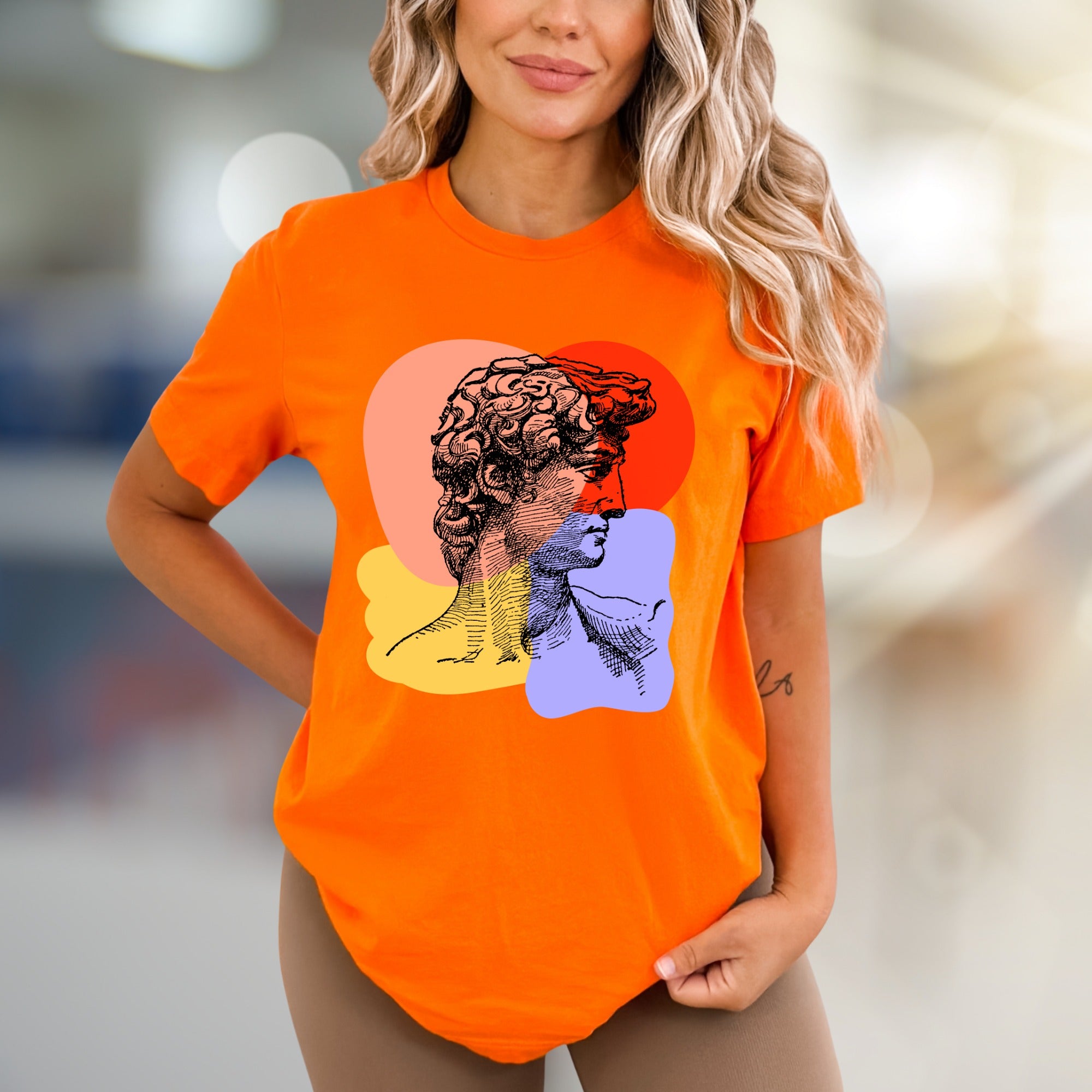 David Bust Abstract Graphic Tee, An Artful Statement for Creatives