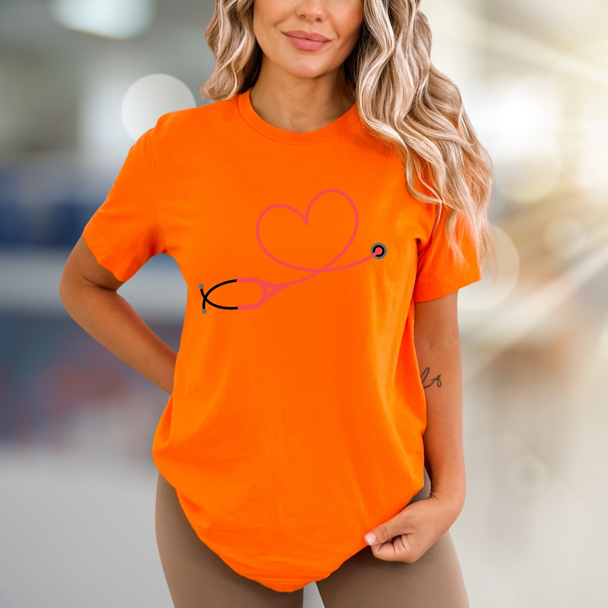Heart Stethoscope Medical Graphic Tee, a Caring Healthcare Pick for Everyone